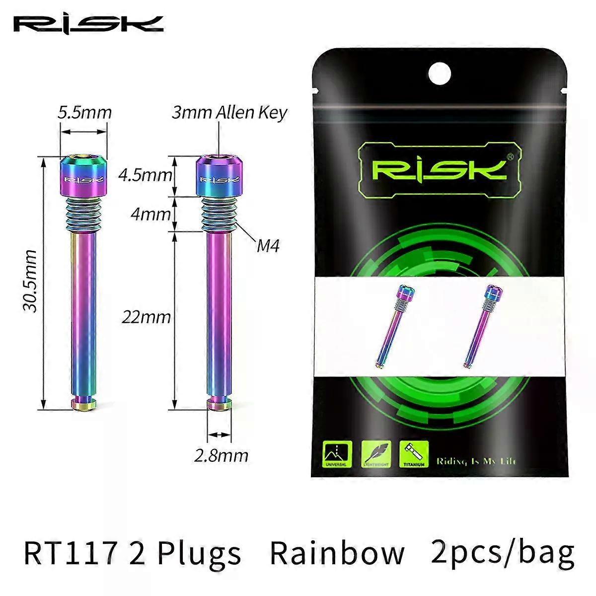 اللياقة البدنية خطر 2 قطعة دراجة الهيدروليكية قرص الفرامل الترباس لشيمانو الوسادة MTB الدراجة M4x26.5 سبائك التيتانيوم التوصيل الخيوط الهيدروليكية الوسادة بطانة