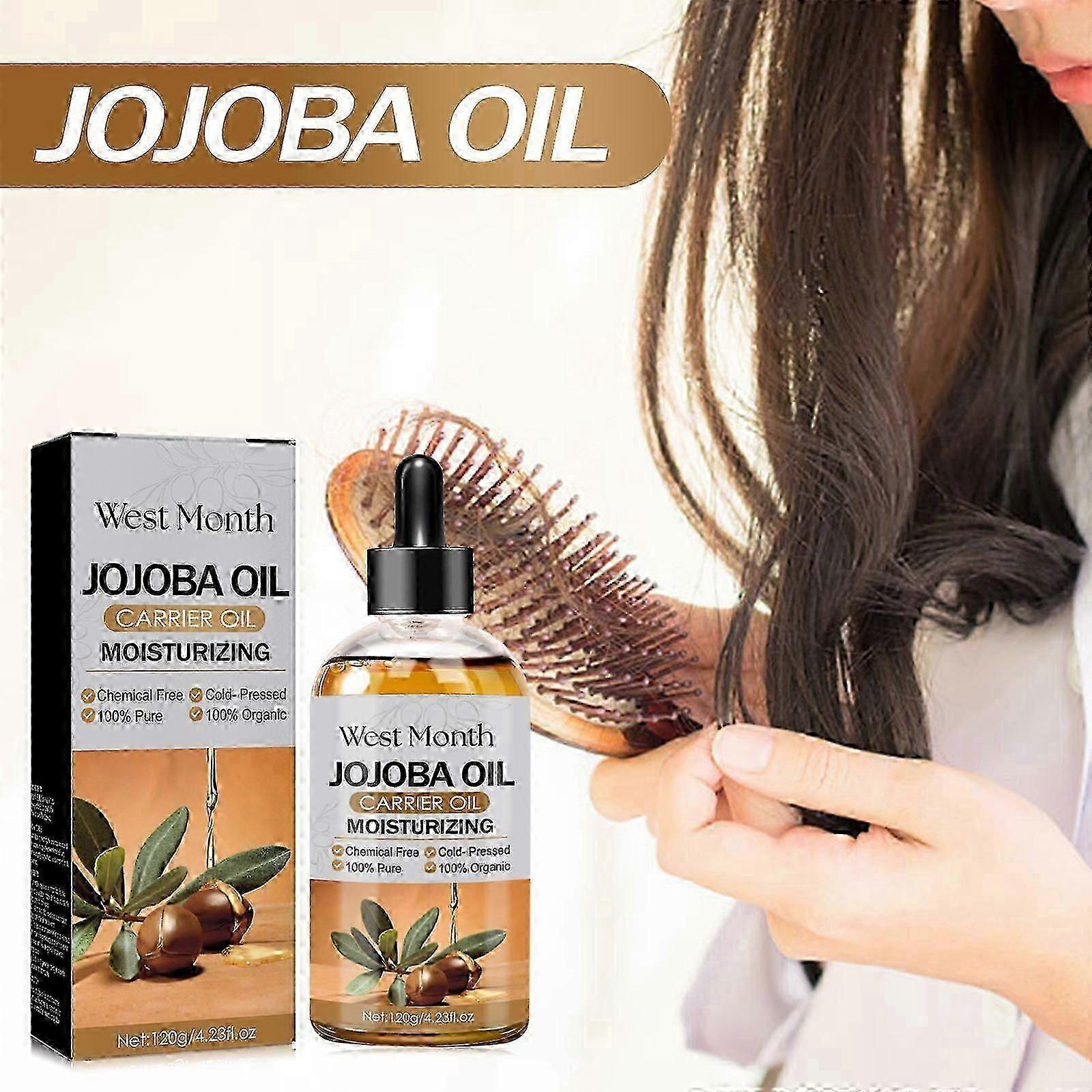 Βιολογικό Έλαιο Jojoba, Έλαιο Κορυφαίας Ποιότητας για το Δέρμα και τα Μαλλιά, Vegan &; Αγνό Έλαιο Jojoba, Βιολογικό Μη Επεξεργασμένο Έλαιο Jojoba Ψυχρής Έκθλιψης για την Ανάπτυξη των Μαλλιών