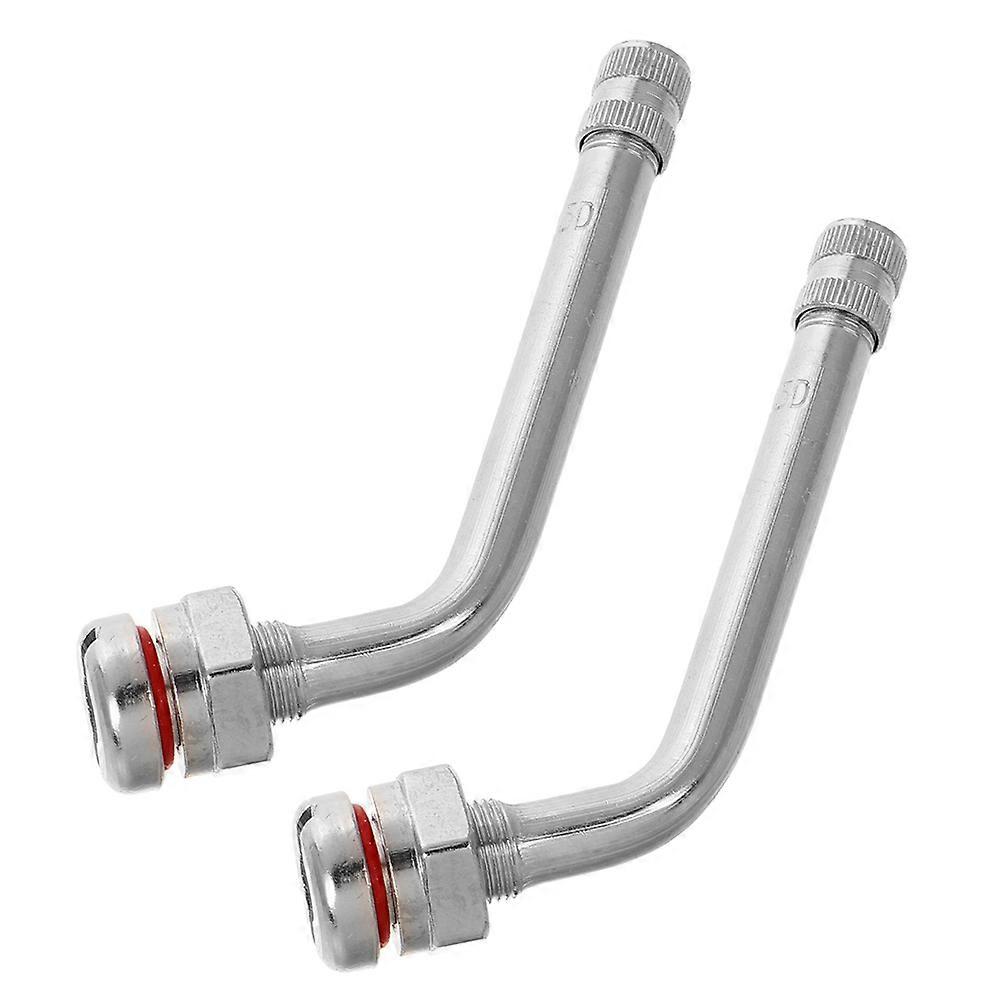 Truck Tire Valve Stem Extension for Tubeless Tires Metal Multi Color Leak Proof Compatible with Various Models 2 Pieces