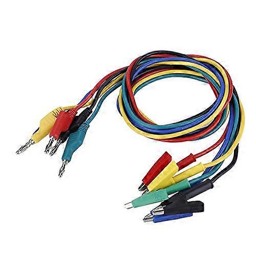 Test Leads Banana Plug Alligator Clips Grab Clips 5pcs P1037 Voltage 1m 4mm Test Leads Multimeter Test Leads Kit for Multimeter