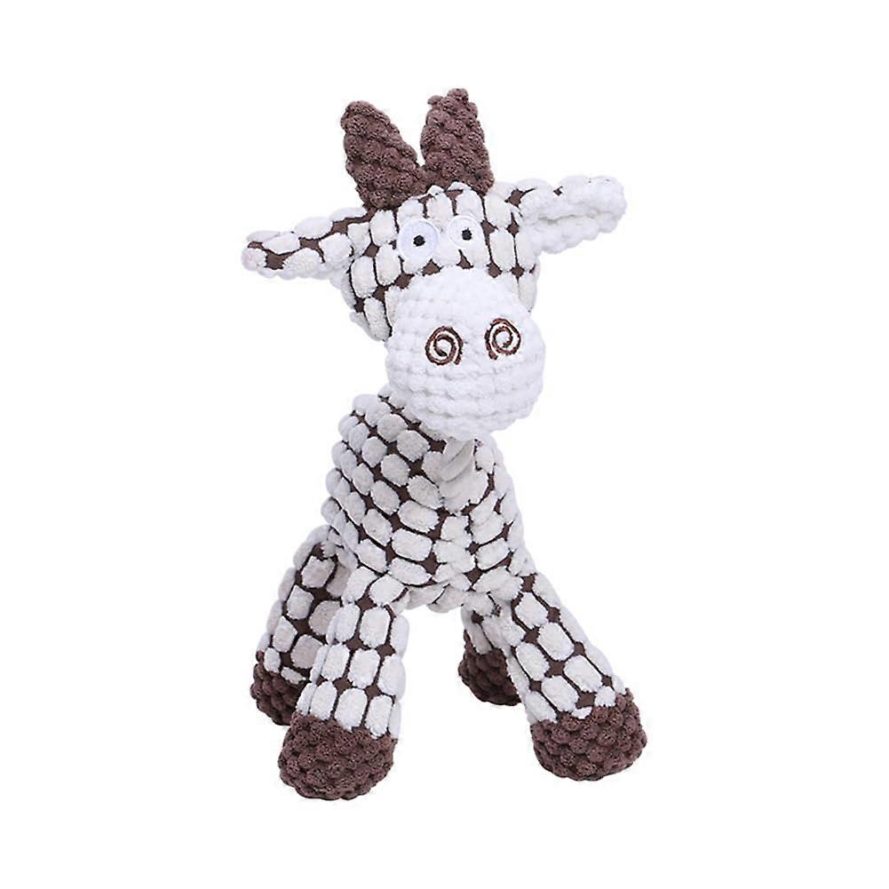 Donkey Dog Sheep Pet Sound Cotton Rope Chew Toy Suitable for Small and Medium Dogs Soft Toy Squeaky Plush Puppy Toy (White)