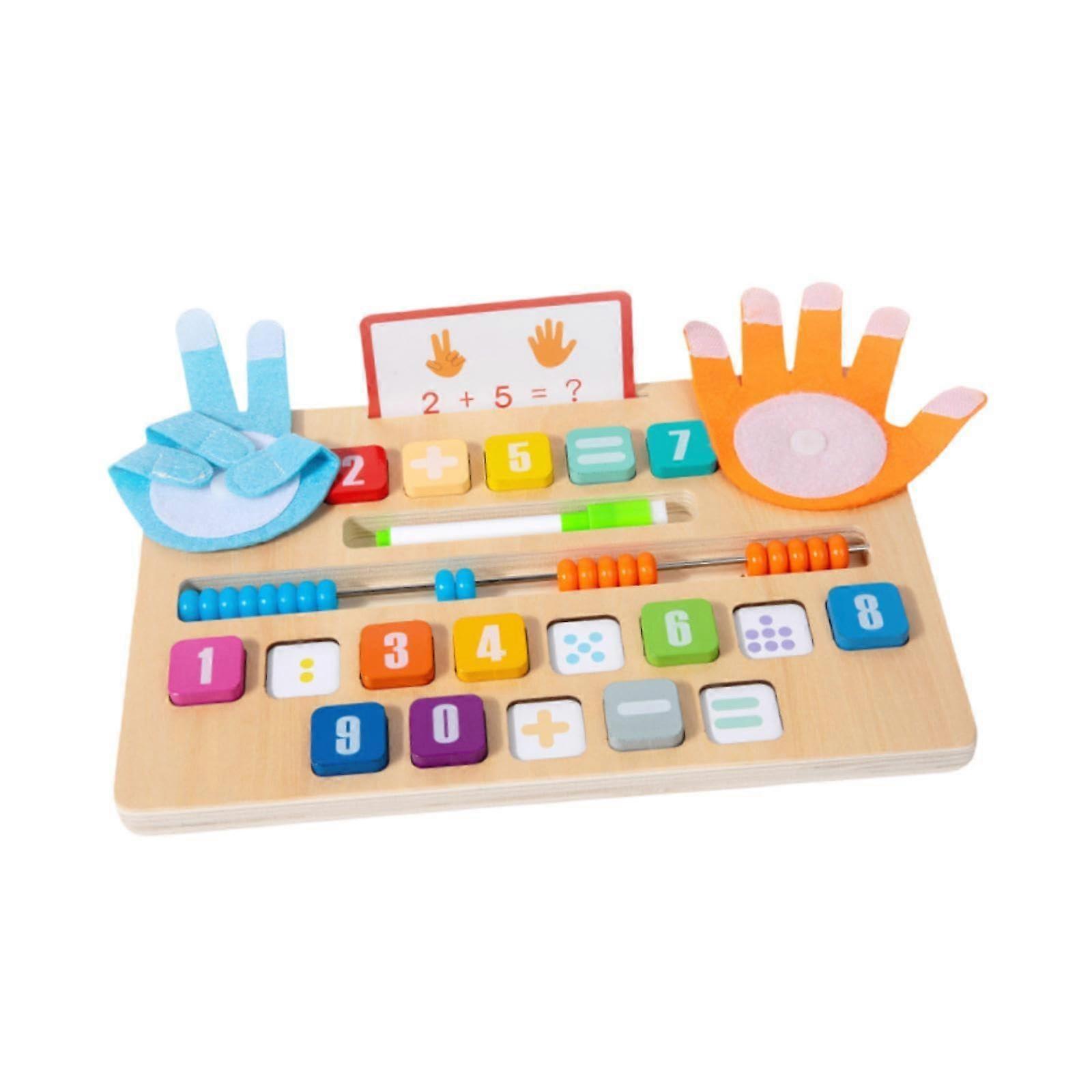 Educational number learning toy for children, early educational preschool toy made of wood, learning toy for numbers and colors