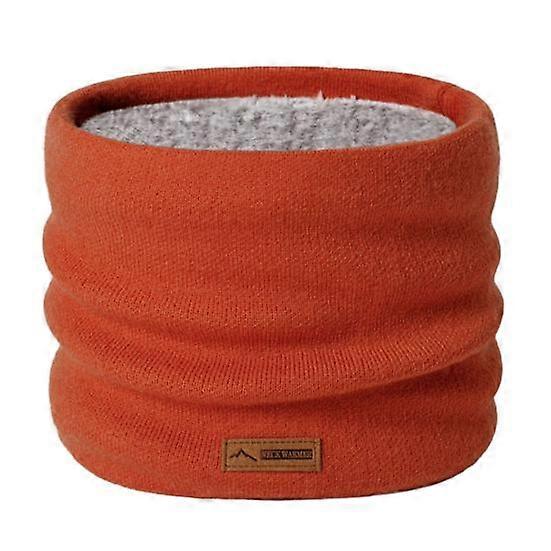 Yousheng Women Men Winter Neck Gaiter Solid Color Circle Loop Scarf Solid Color Thick Fleece Lining Knitting Scarf