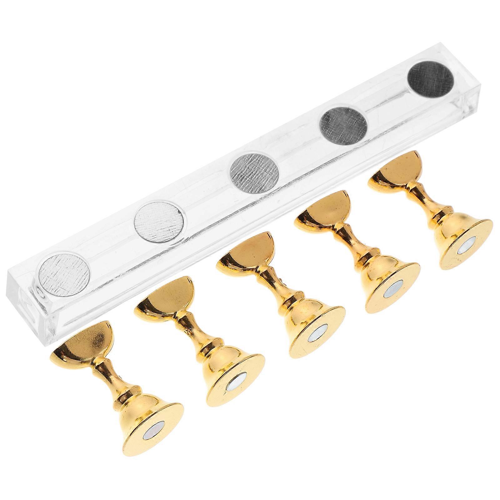 Golden Nail Stand for Practice and Display Made from Durable Plastic 5pcs