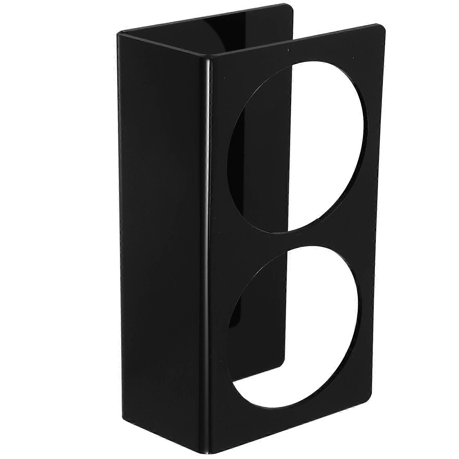 Black Acrylic Beverage Display Rack with 2 Slots for Kitchen Cabinets and Party Use