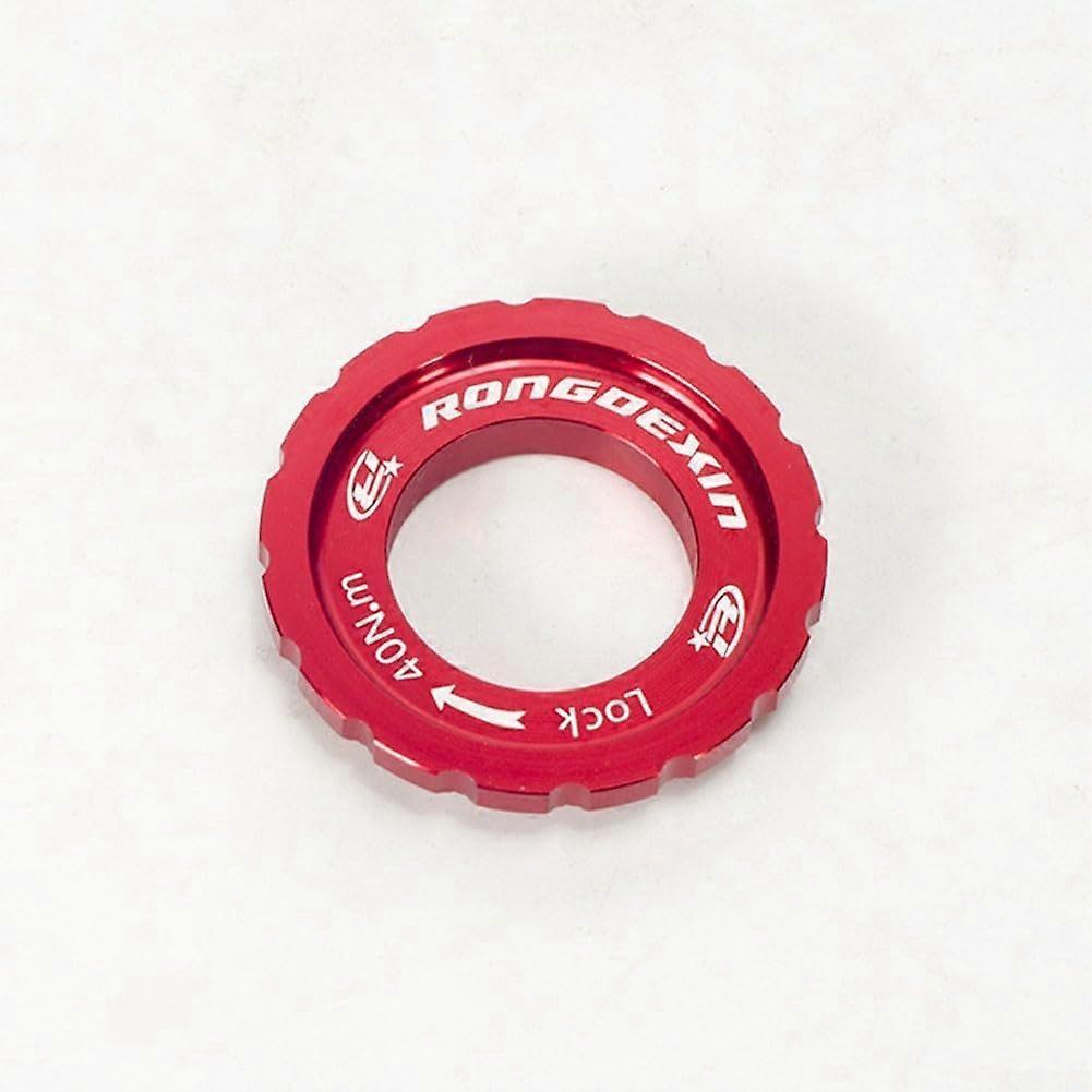Centerlock Hub Disc Brake Adapter for Bicycle Hubs Full CNC Process Available in Multiple Colors (Red)