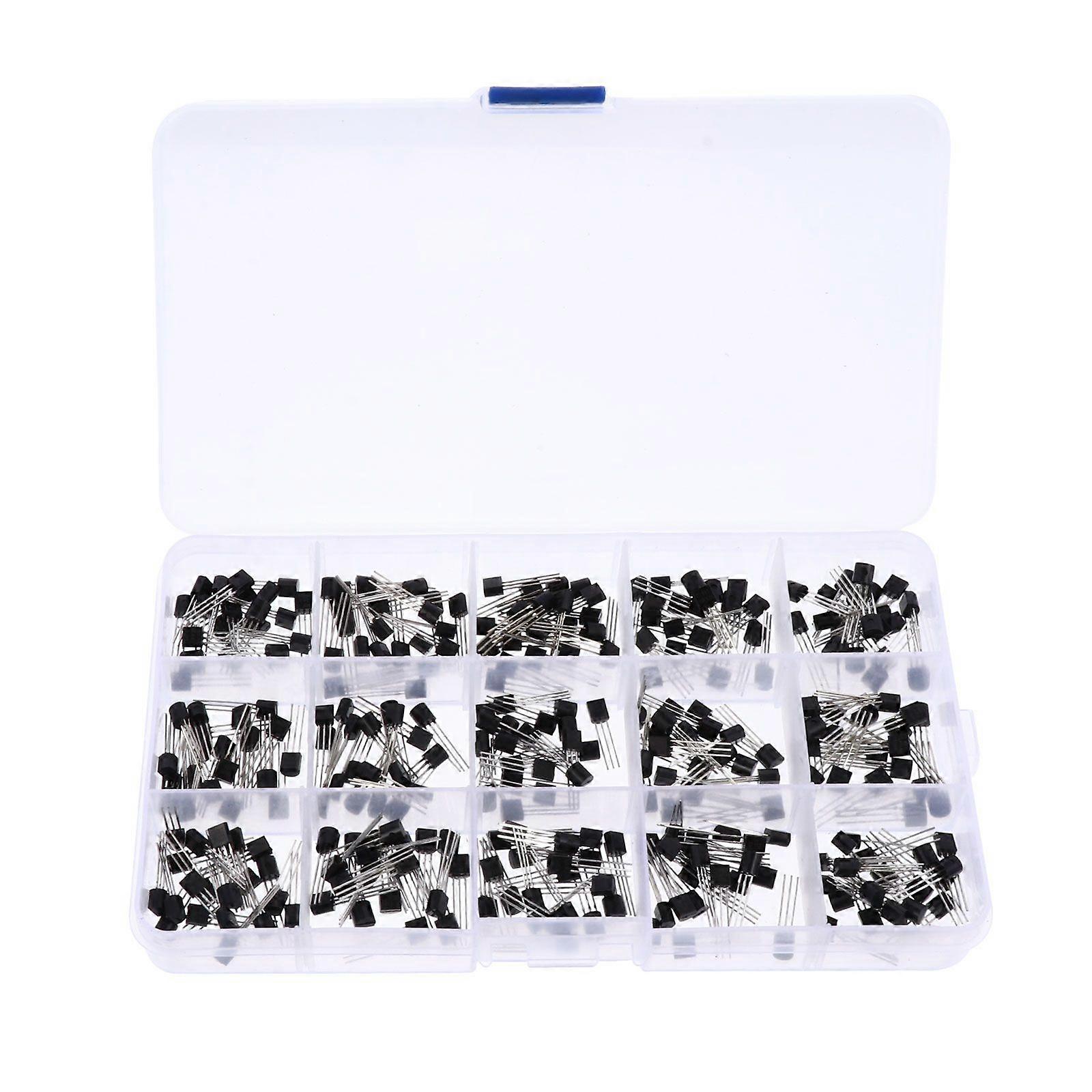 300pcs TO-92 Power General Purpose Transistors Assortment Kit with Plastic Box