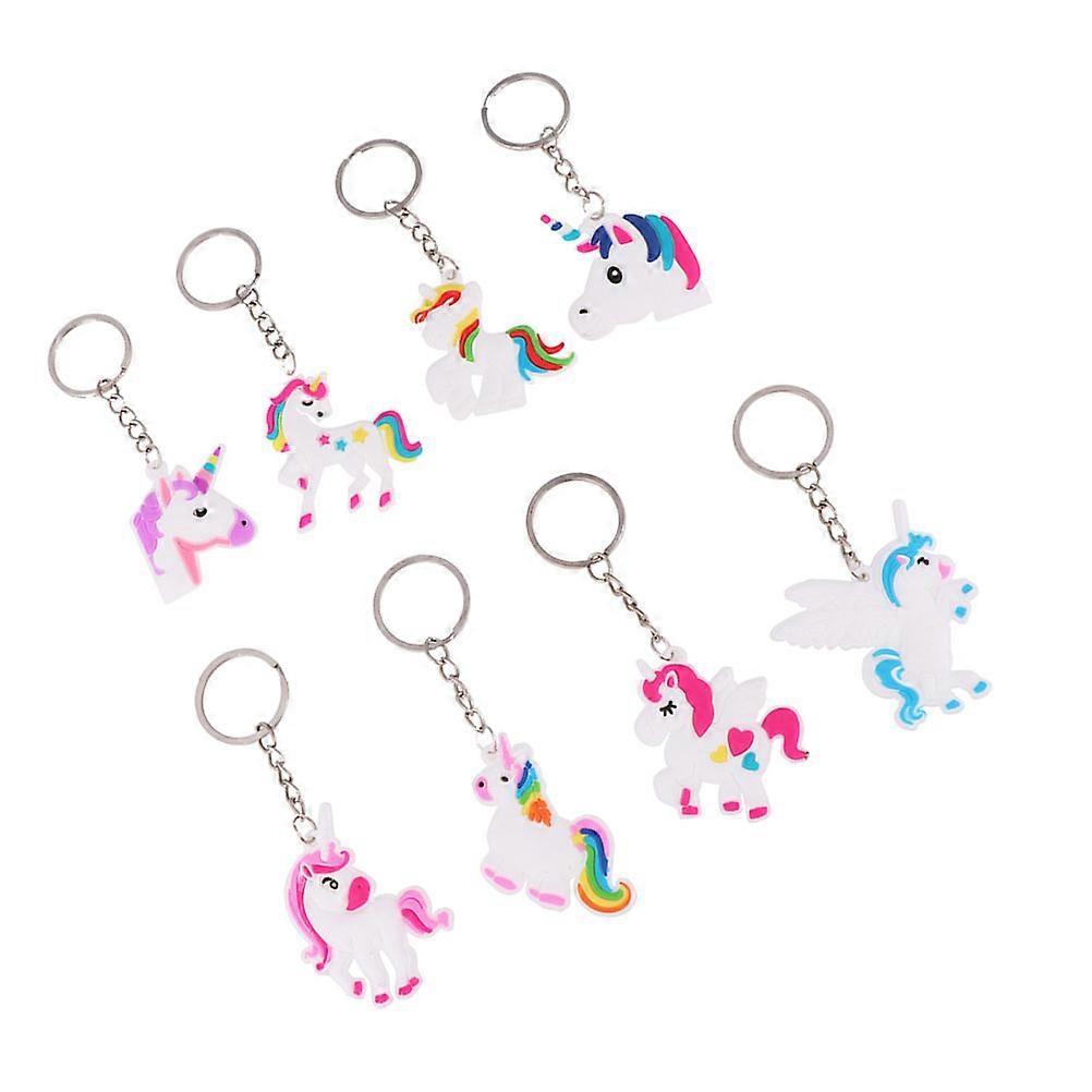 Keychains Cute Cartoon Keyring For Other Decorations Unicorn Design 6 x 3.8 x 0.2cm Key Chain Charm 48Pcs