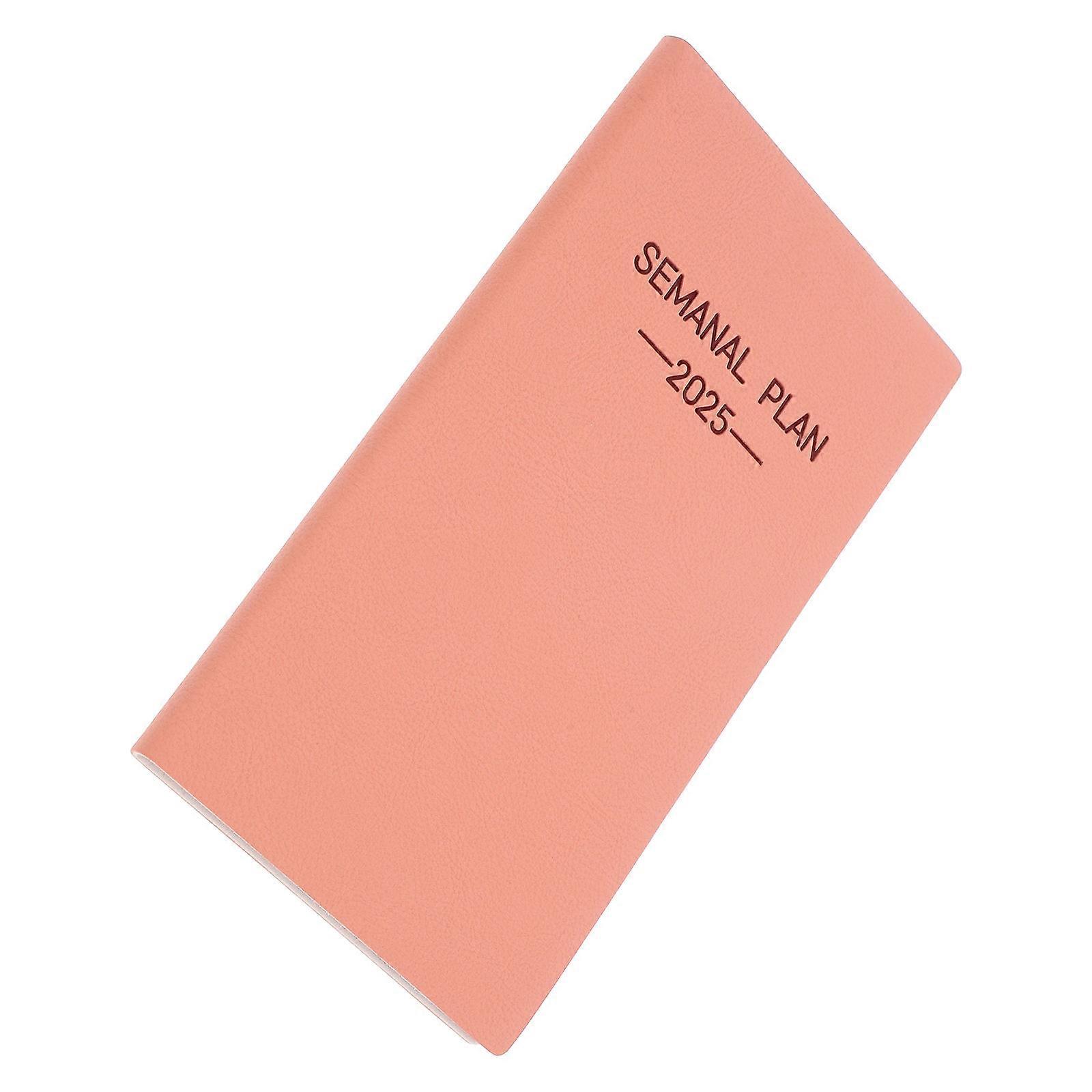 Pink Weekly Planner Notebook for Daily Use Paper Monthly and Weekly Views Office Note Supplies 8.5 x 11 Inches
