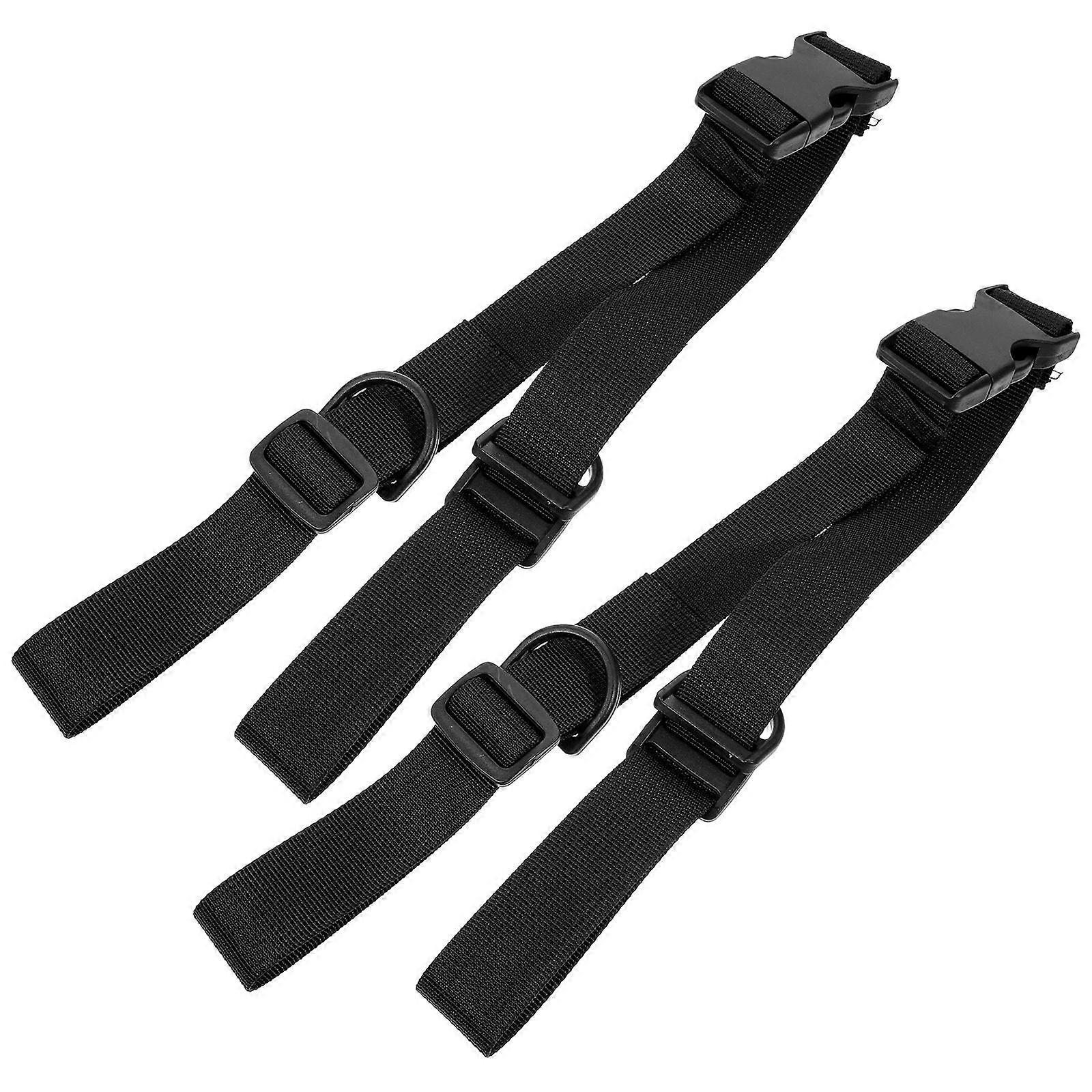 Nylon Strap with Quick Release Buckle for Fixing Use Black 2Pcs