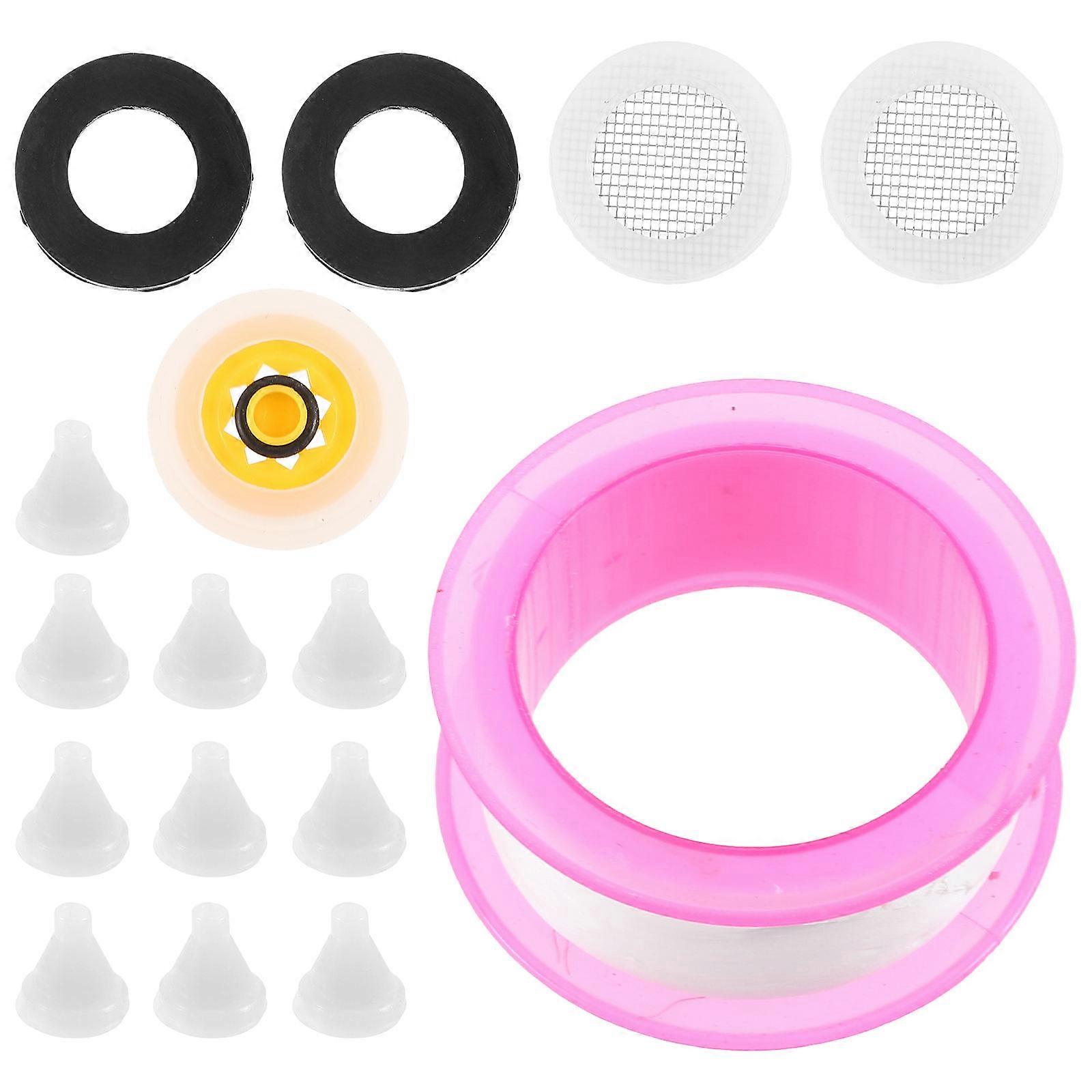 Shower Flow Restrictor Replace Part 1 Set For Bathroom Repair Suitable For Home Use With Pink Silicone Material
