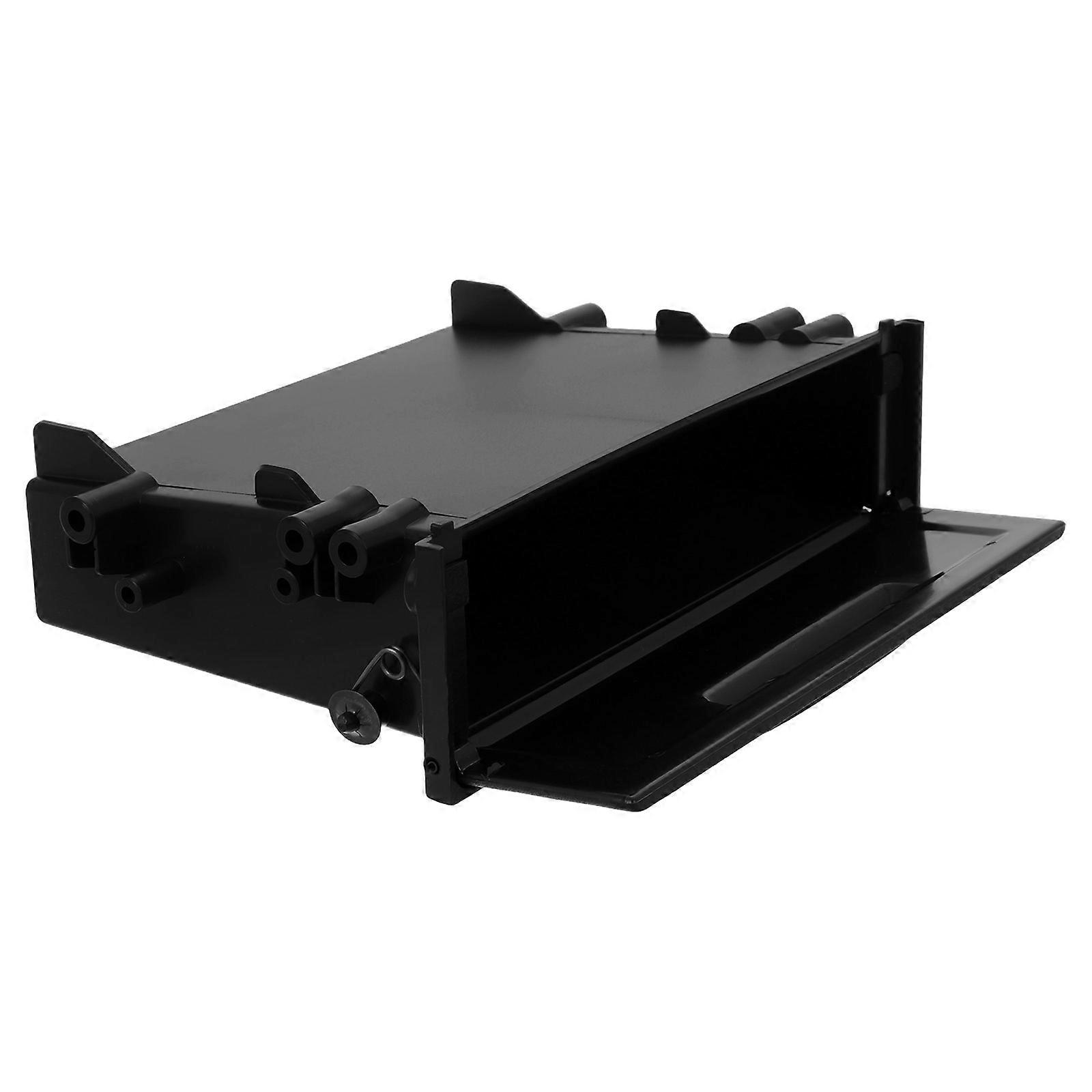 Car Multi-Functional Storage Box For Vehicle Interior Organization Sleek Design Black Plastic 1Pcs