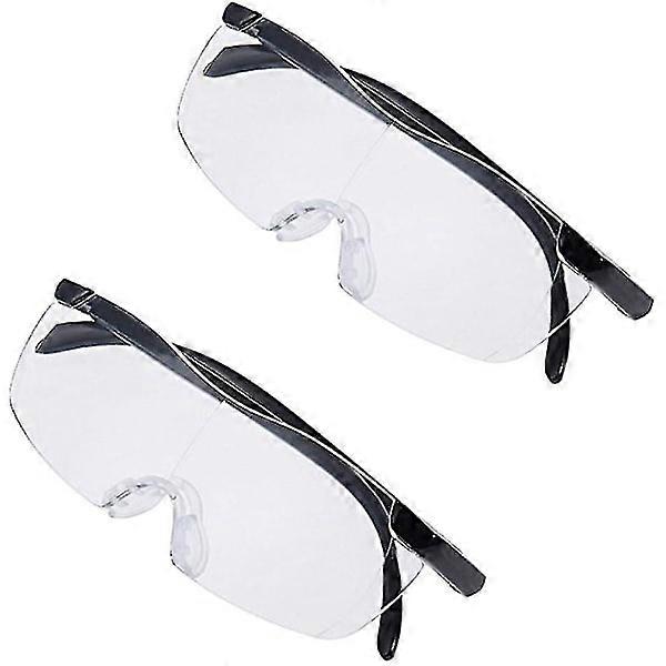 2 pairs large vision magnifying glasses 300 times magnifying glasses