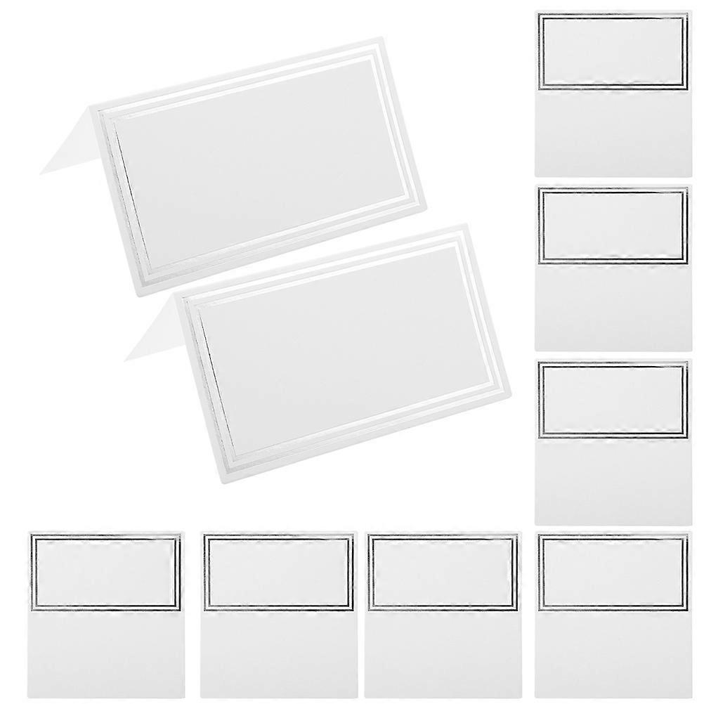 100pcs Elegant Blank Table Name Cards Place Cards for Weddings Parties Events Smooth Finish Guest Seating Table Decor