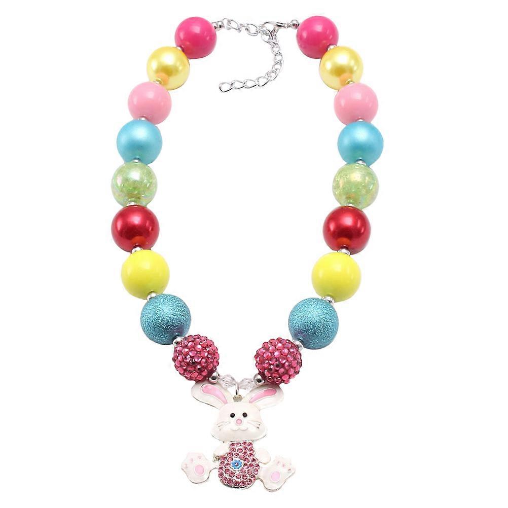 Rabbit Necklace, Festive Bead Chain for Creative DIY Projects, Smooth Texture