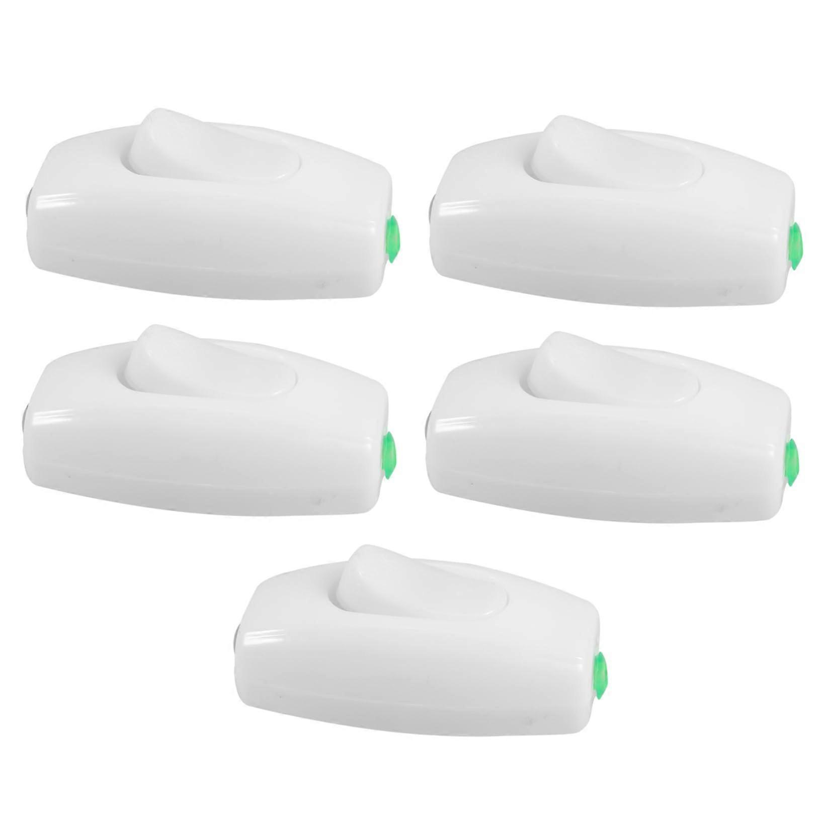 Compact Inline Switches Pack of 5 for Table Lamps, Universal Lamp Switch, Durable Construction