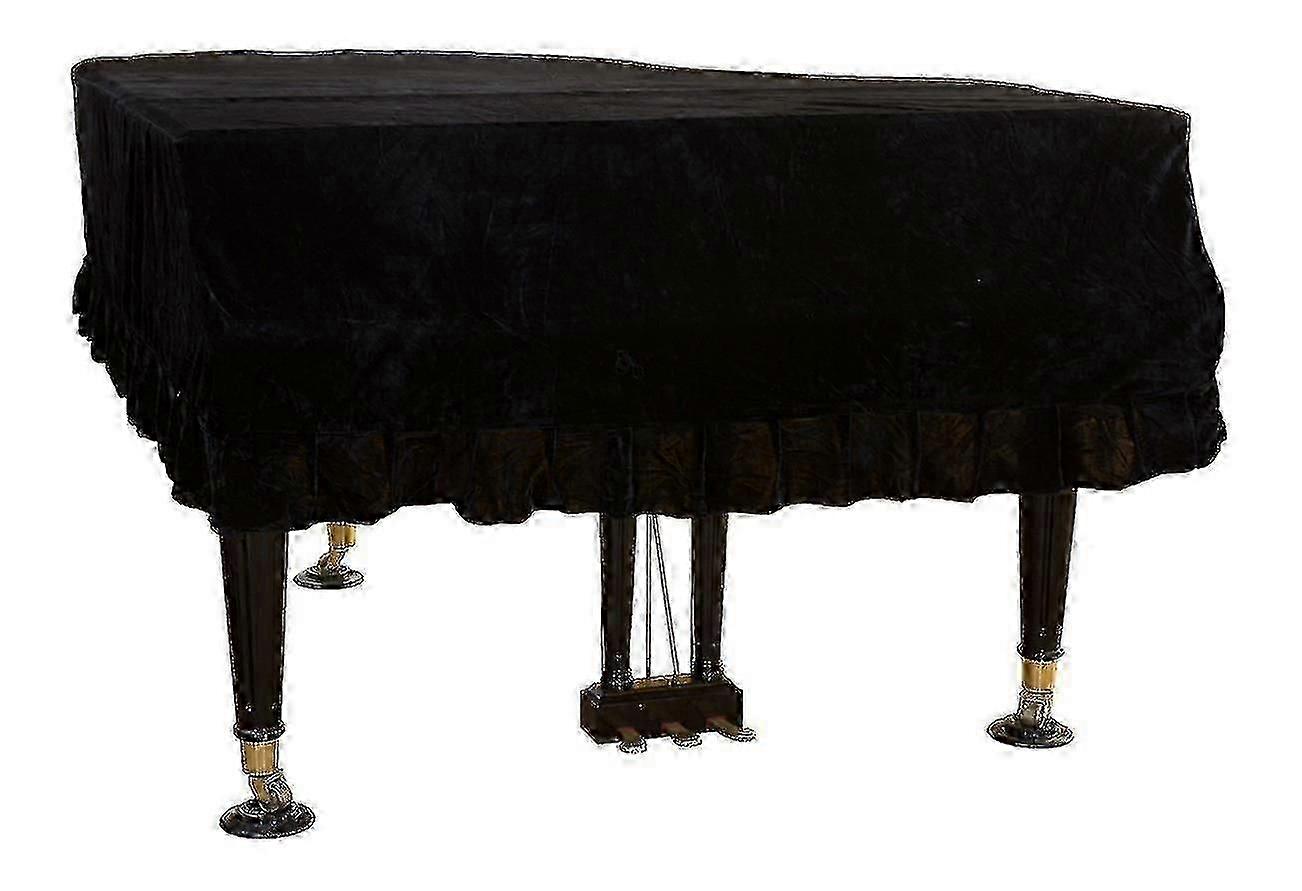 غطاء بيانو مخملي كبير - غطاء بيانو - مقاوم للكهرباء الساكنة - غير لاصق - خشب رماد