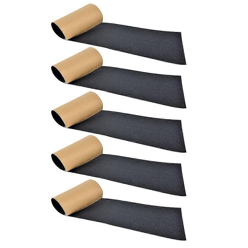 Black Skateboard Grip Tapes with Emery Material for Decoration Easy to Use and Cut 5pcs