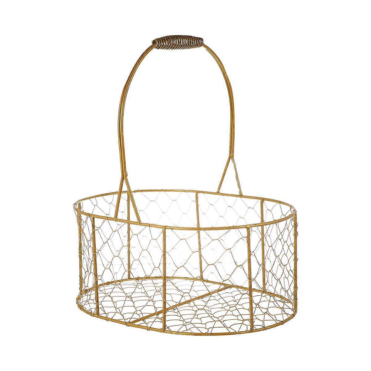 سلة هدايا ذهبية لتخزين الزفاف مع شكل بيضاوي قوي واستخدام
