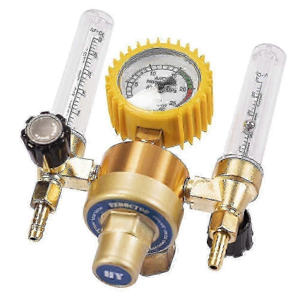 Argon Co2 Pressure Reducer Mig Tig Flow Meter Control Valve Welding Gas Regulator Double Tube Bubbl