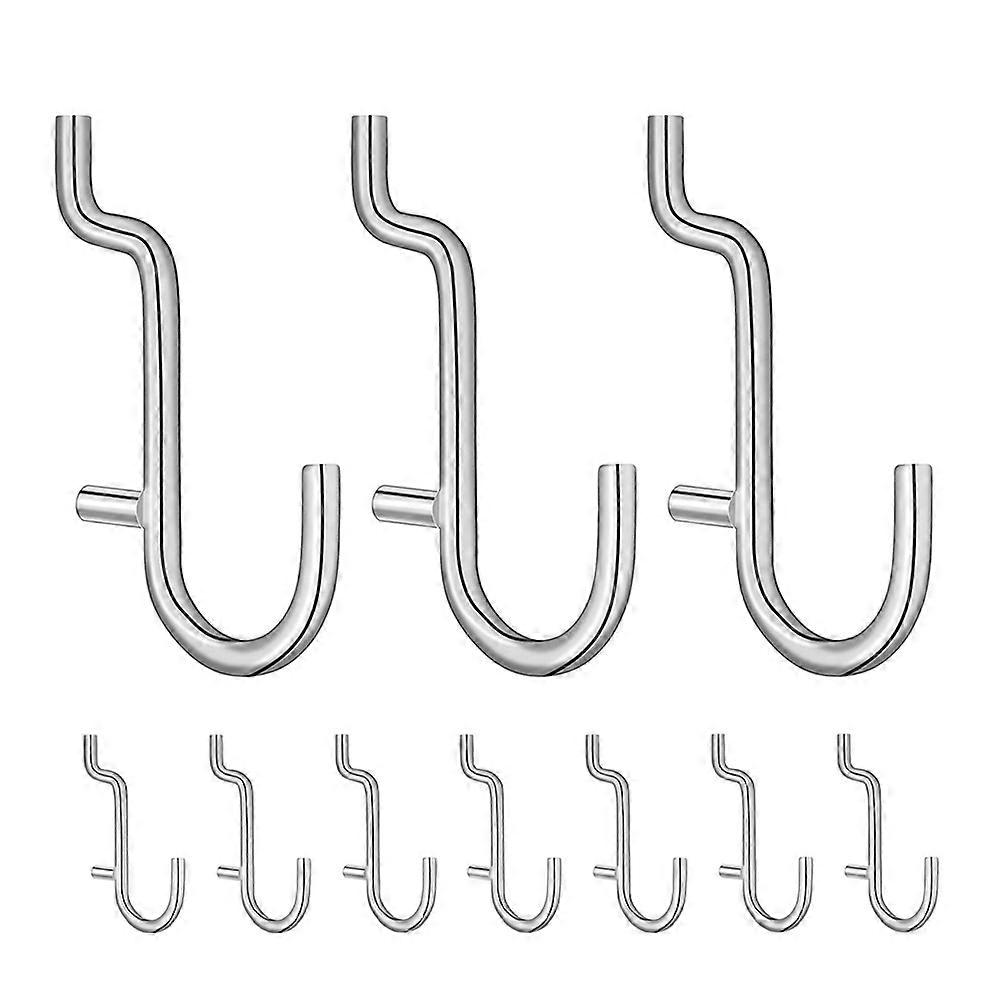 10pcs Heavy Duty Metal Pegboard Tool Hooks Versatile Pegboard Hangers for Hat Garment Display and Tool Organization