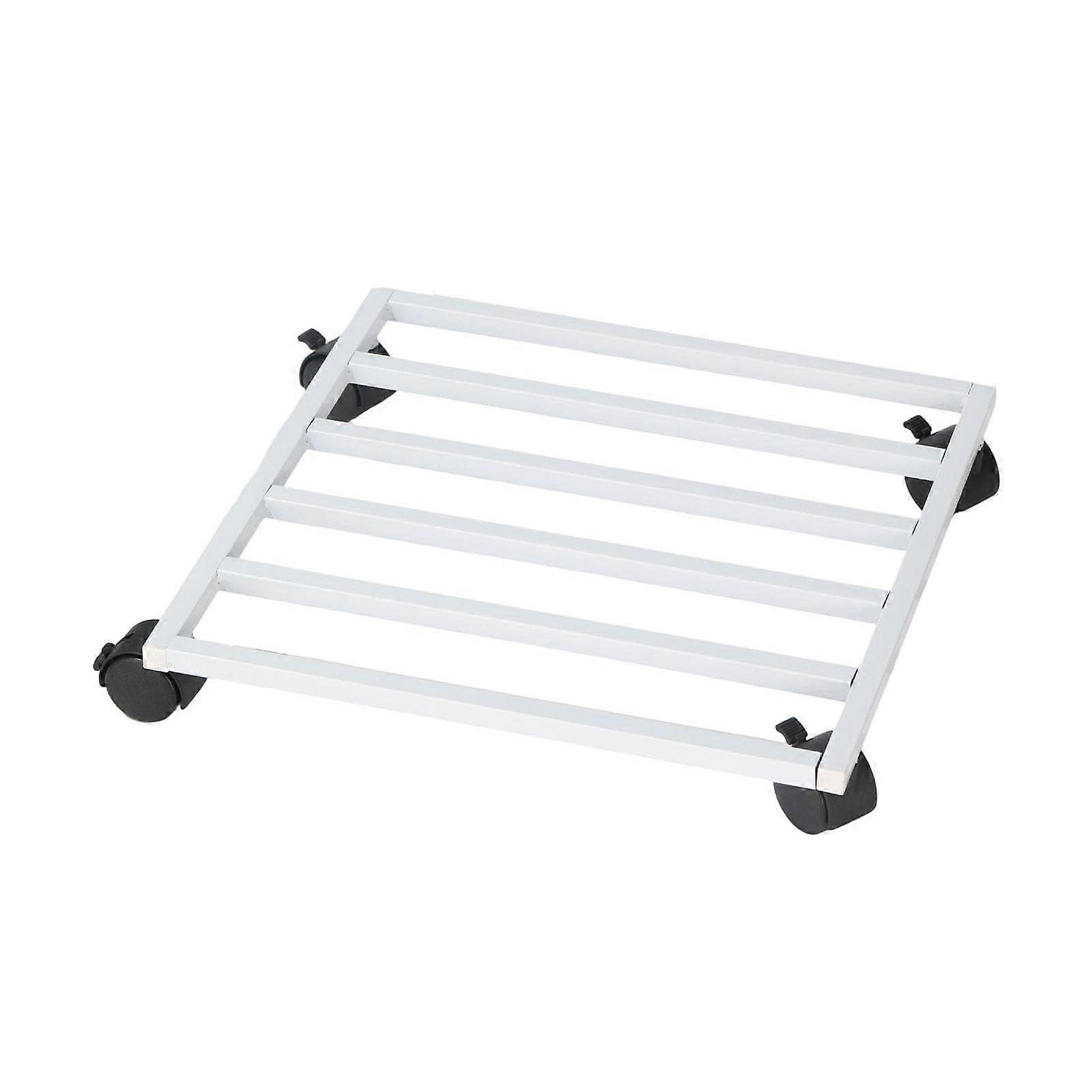 Planter Stand with Wheels, Rolling Plant Holder, Sturdy Multi-Functional Plant Pot Base, White for Garden Use