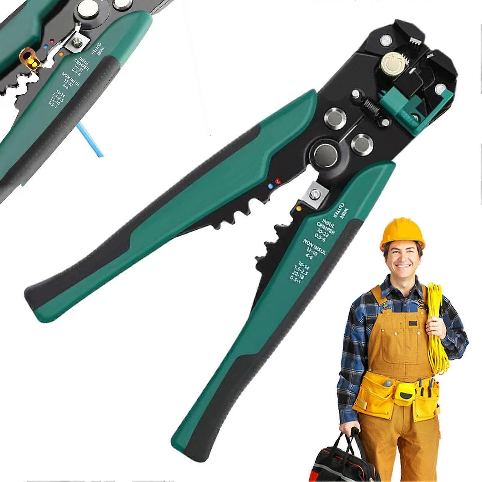 Professional Automatic Cable Stripper, Wire Cutter, Adjustable Crimper