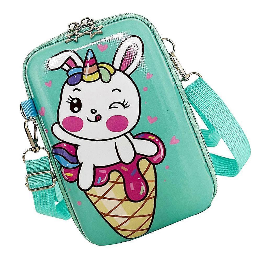 Lovely Unicorn Pattern Crossbody Purse For Children Durable Material With Storage 1Pack