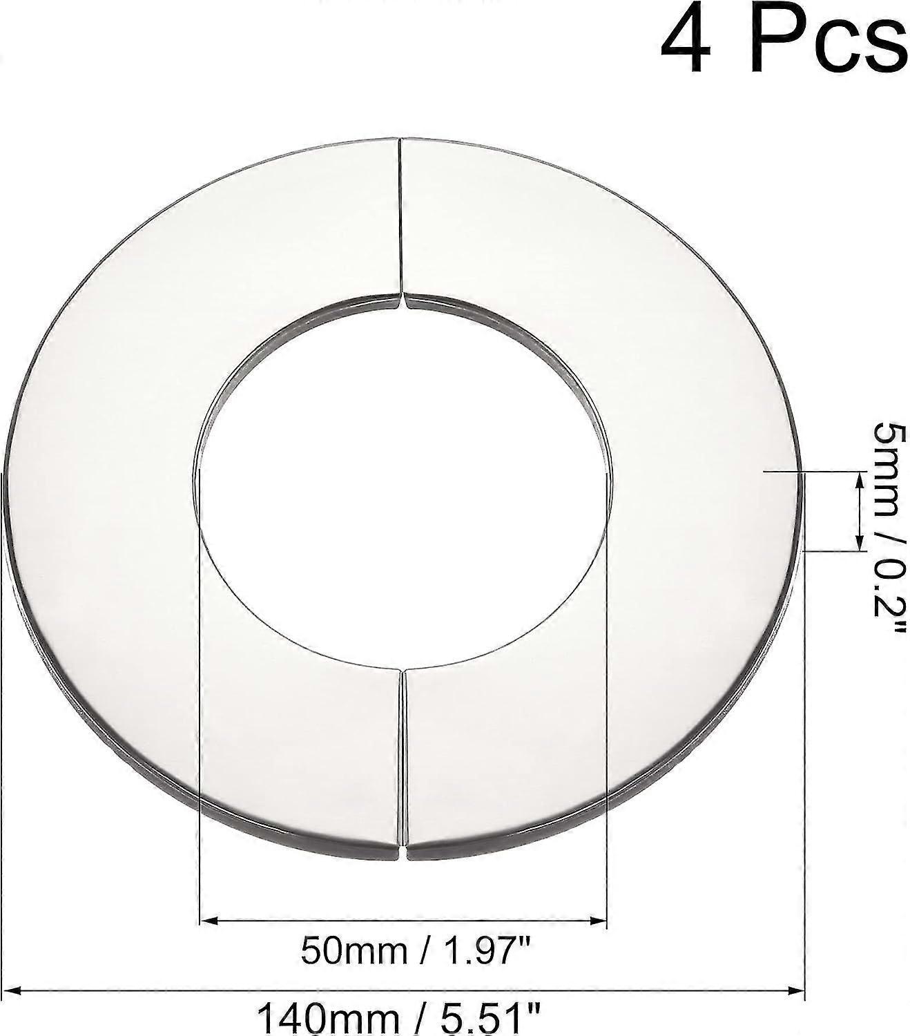 4Pcs Wall Split Flange, Stainless Steel Escutcheon Plate, for 50mm Diameter Pipe