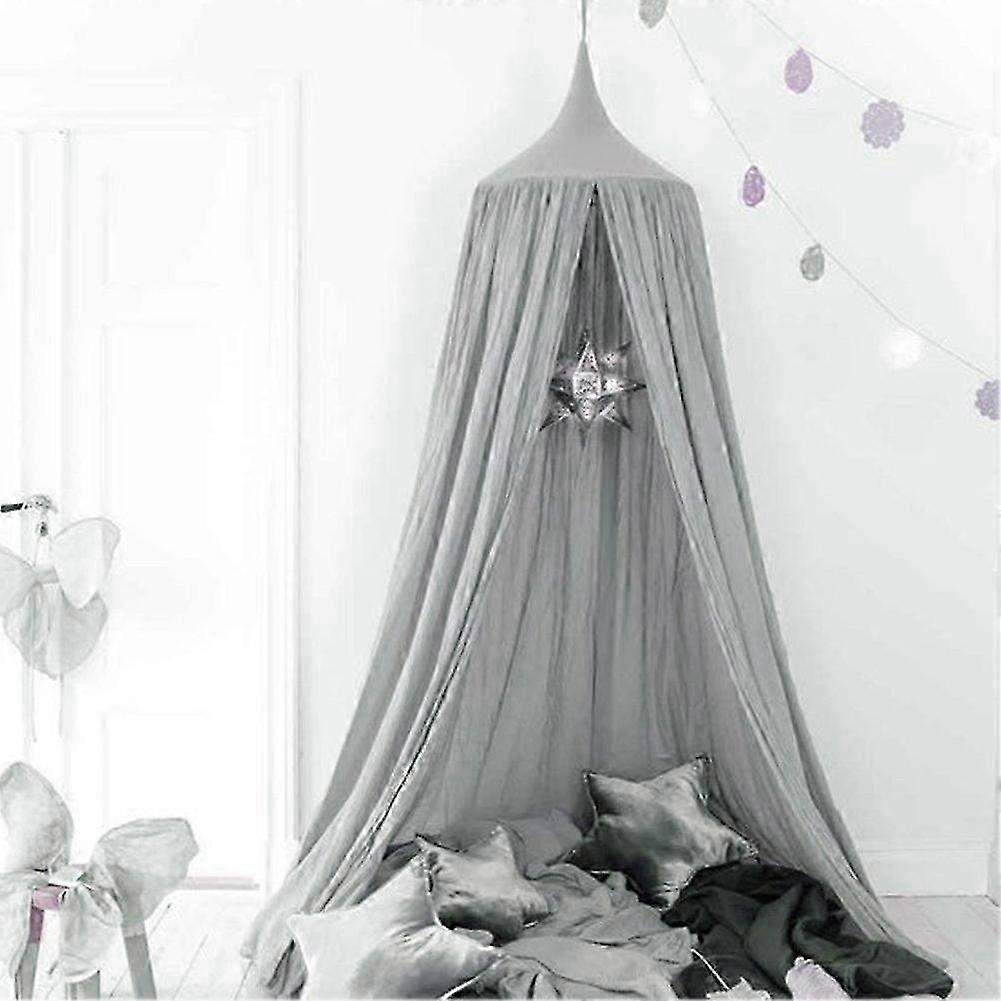 Cotton Baby Canopy Bed Mosquito Net & Play Reading Tent - Cute Bedroom Decoration for Infants & Toddler Comfort