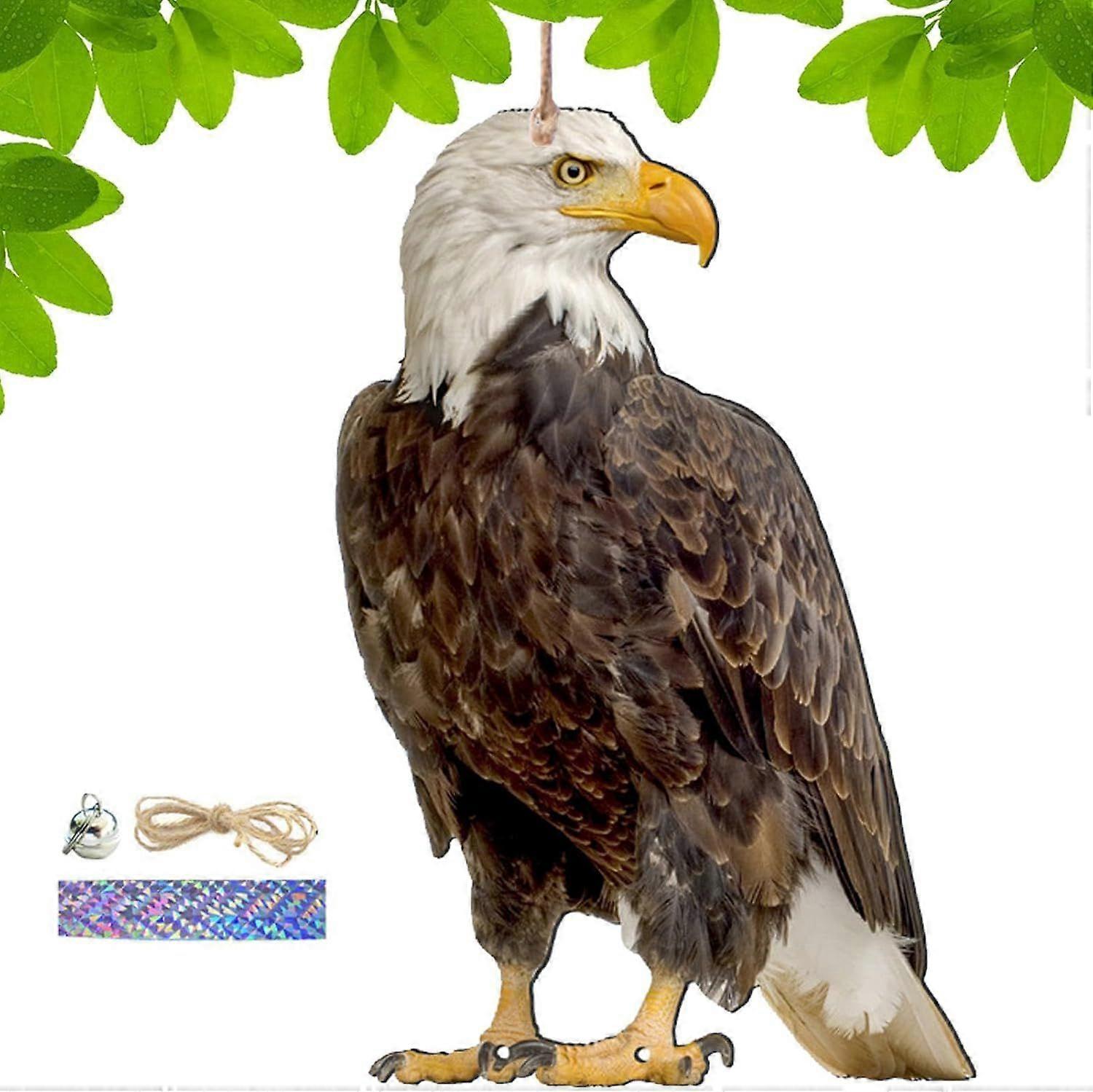 Owl Scarecrow to Scare Birds Pigeons, Swallow Scarecrow, Scare Birds, Swallow Repellent, Garden Protector Decor Waterproof with Bell