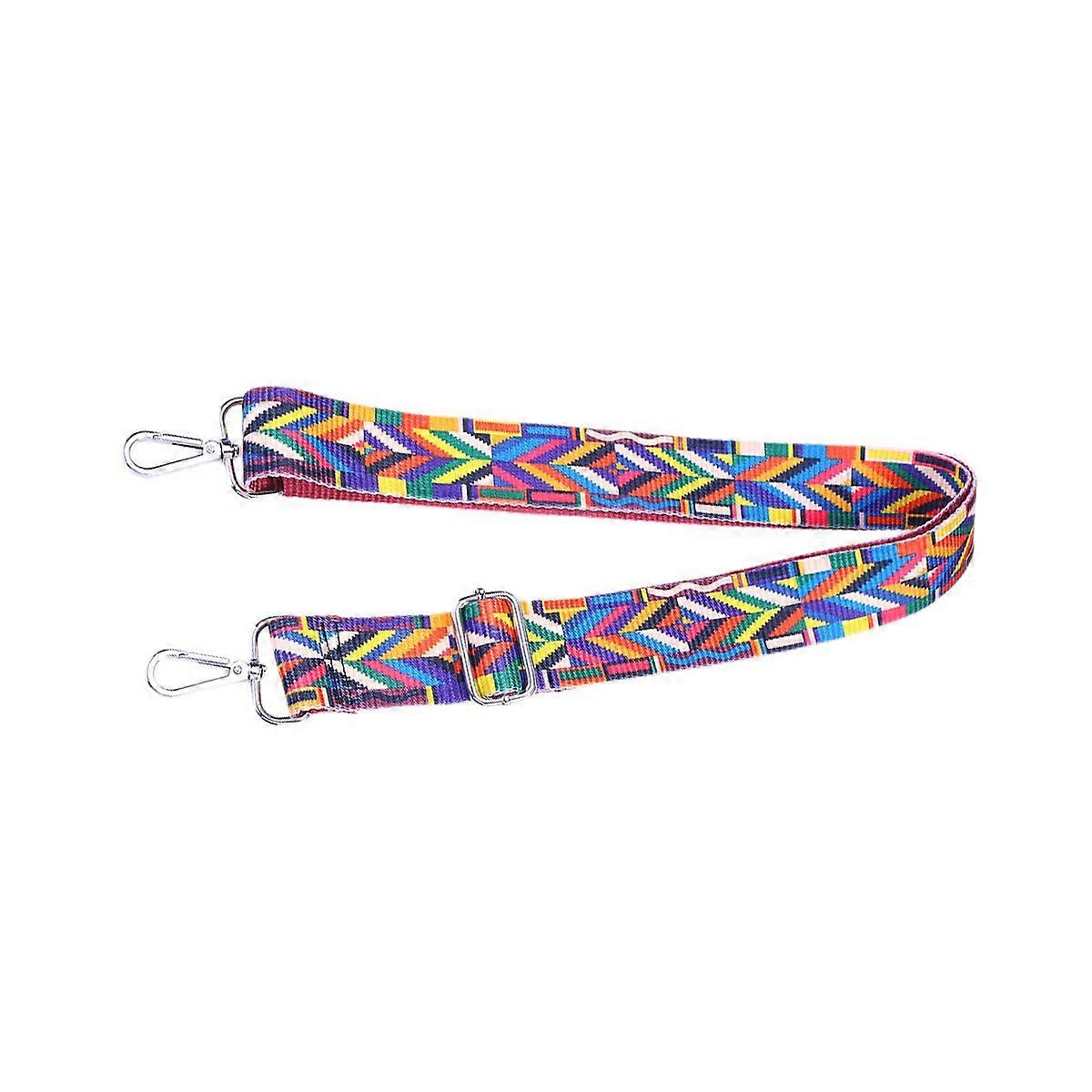 النمط العرقي قابل للتعديل طول حقيبة اليد حزام محفظة حزام استبدال حزام كروس بودي (ملون)