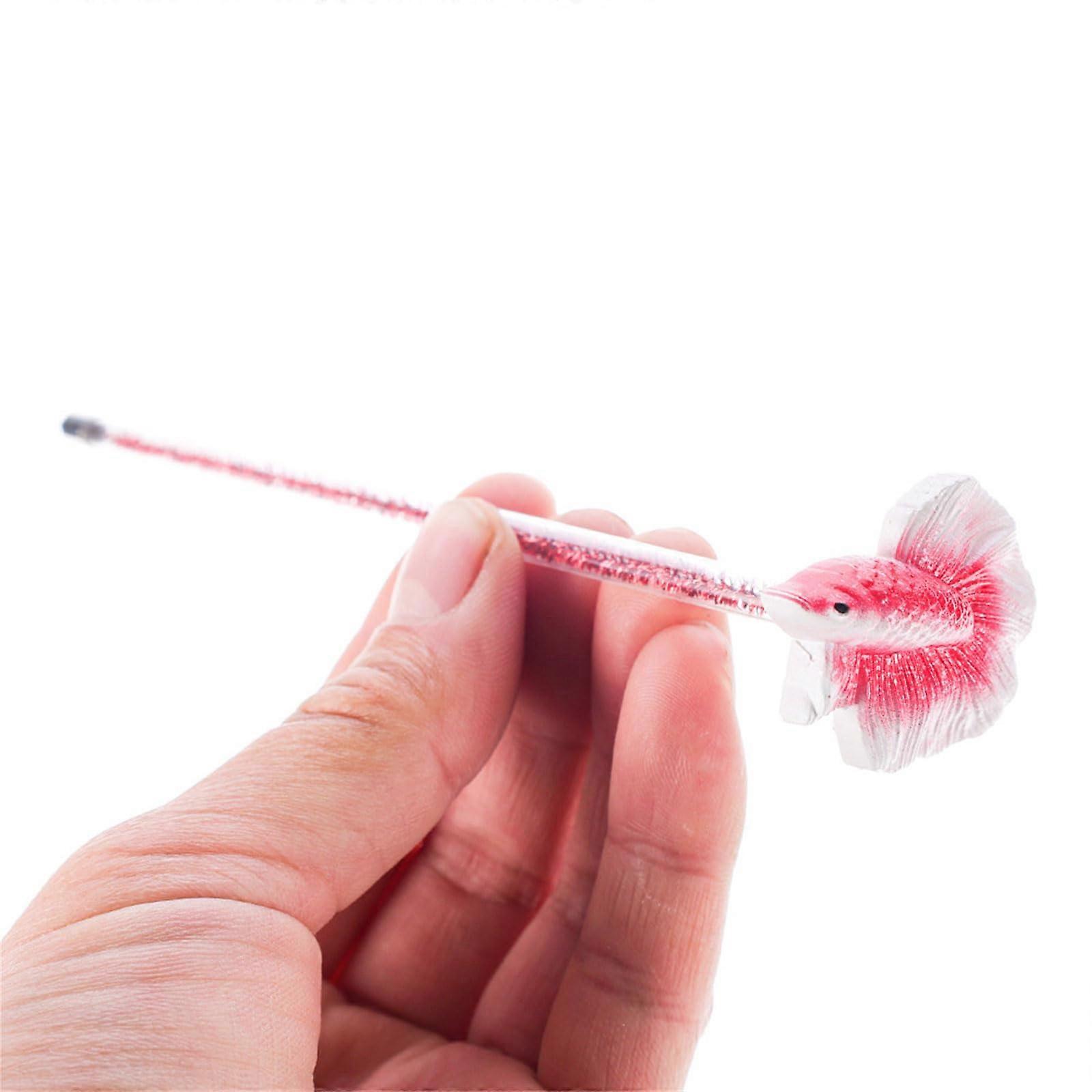 Fishtank Decorations For Betta Fish Tail Training Wand Realistic Resin Betta Stick Red For Active Aquariums