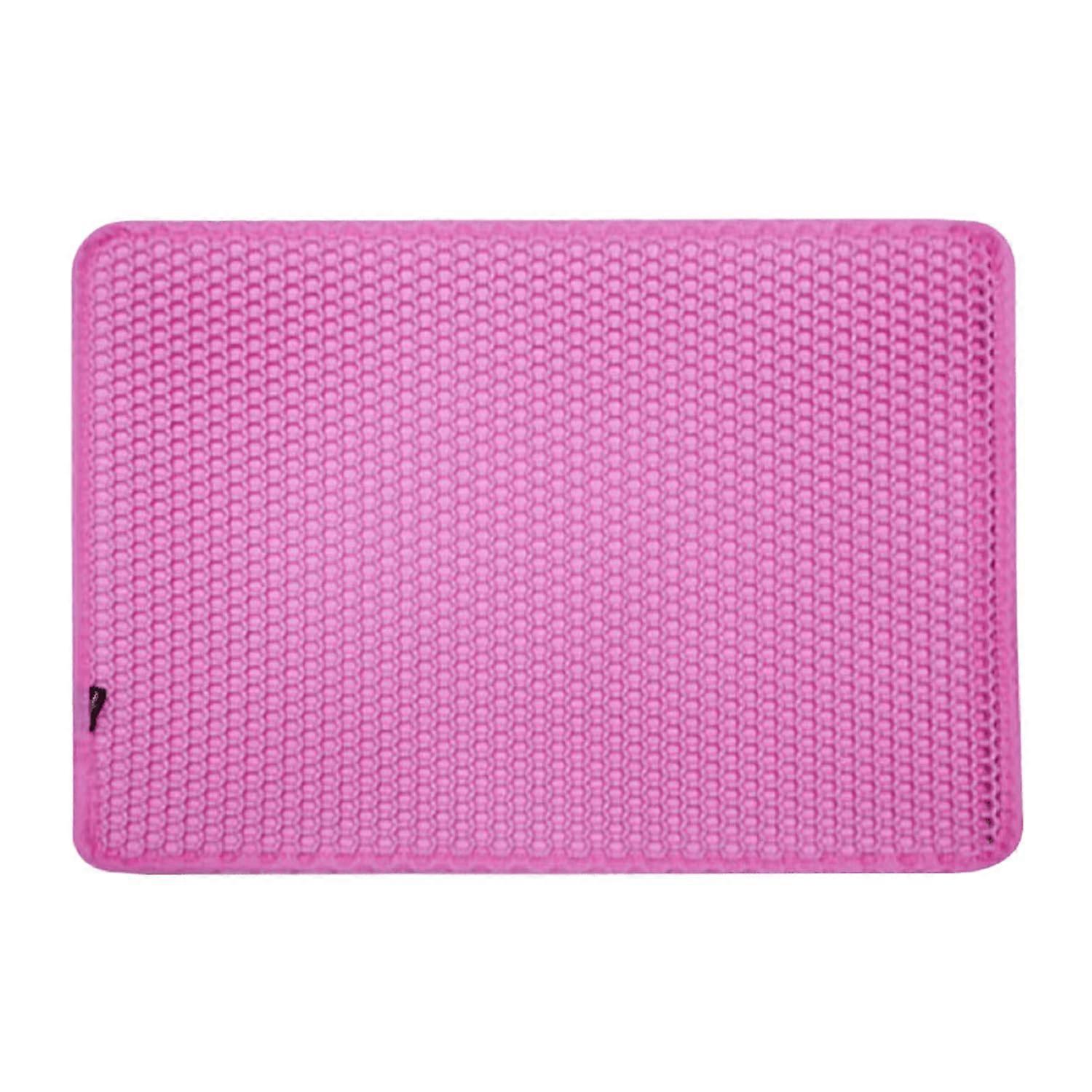 Cat Litter Tray Mat 90x60 cm EVA Waterproof Double Layer Honeycomb Design Litter Mat for Cats