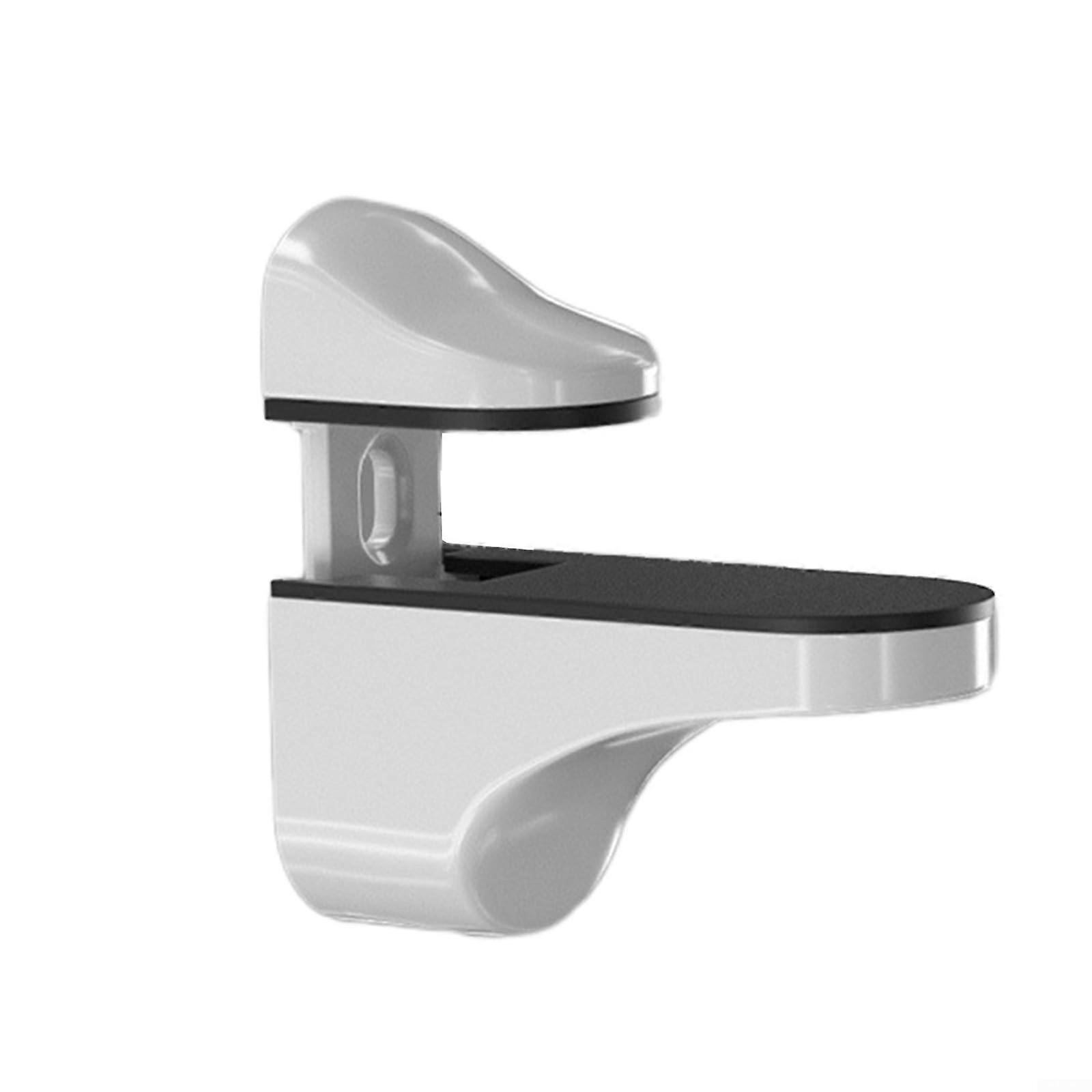1 x Wallmounted glass shelf bracket, adjustable zinc alloy for strength and style (white)