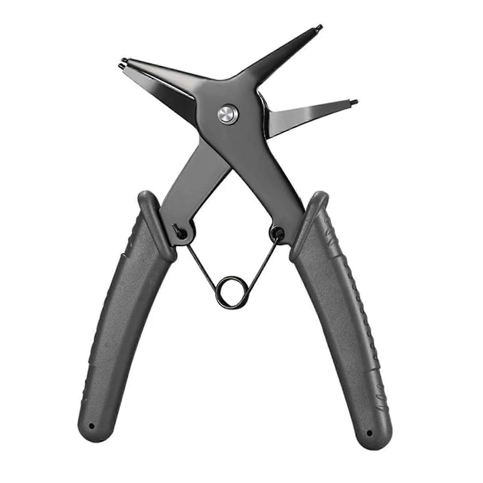 GUYTRM Snap Ring Pliers, MultiPurpose Snap Ring Pliers, Tool for Removing and Assembling Internal and External Snap Rings, Green lingli (Gray)