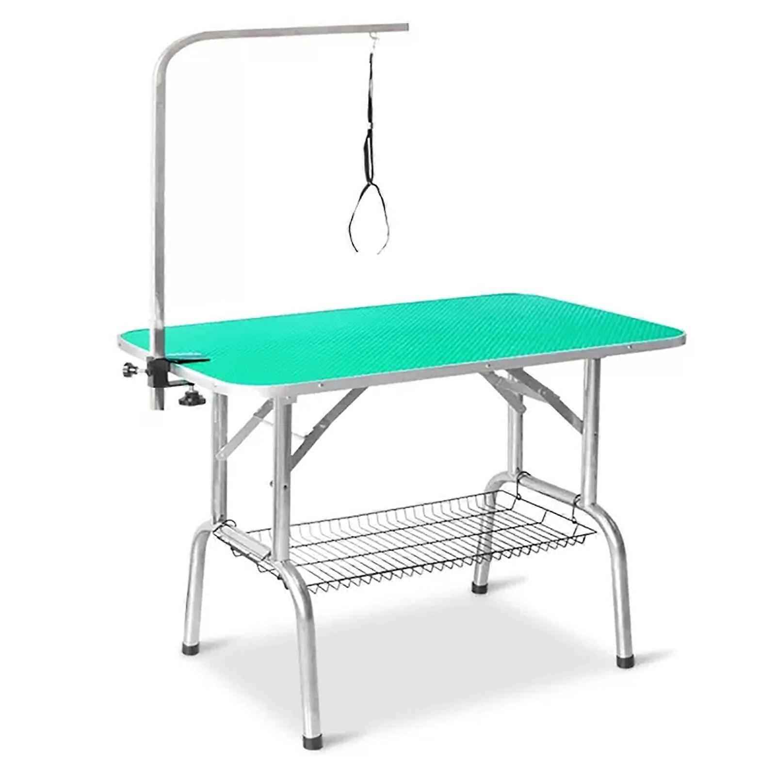Pet Grooming Table for Large Dogs Adjustable Height Portable Trimming Table (Green)