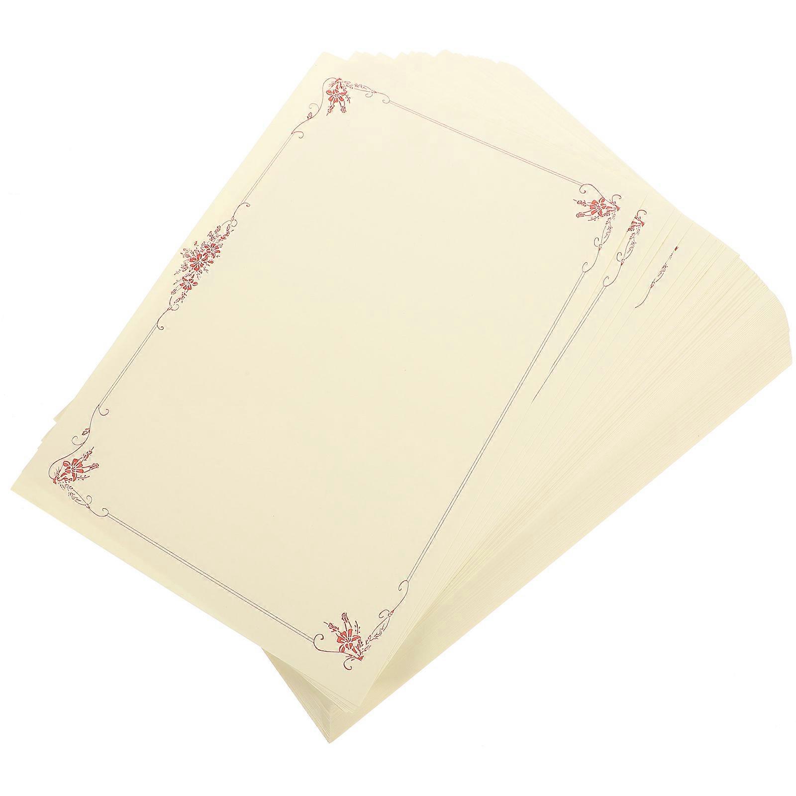 Blank Certificate Honor Certificate Paper Diploma Certificate Papers for School Office Beige Paper Material Used 100Set