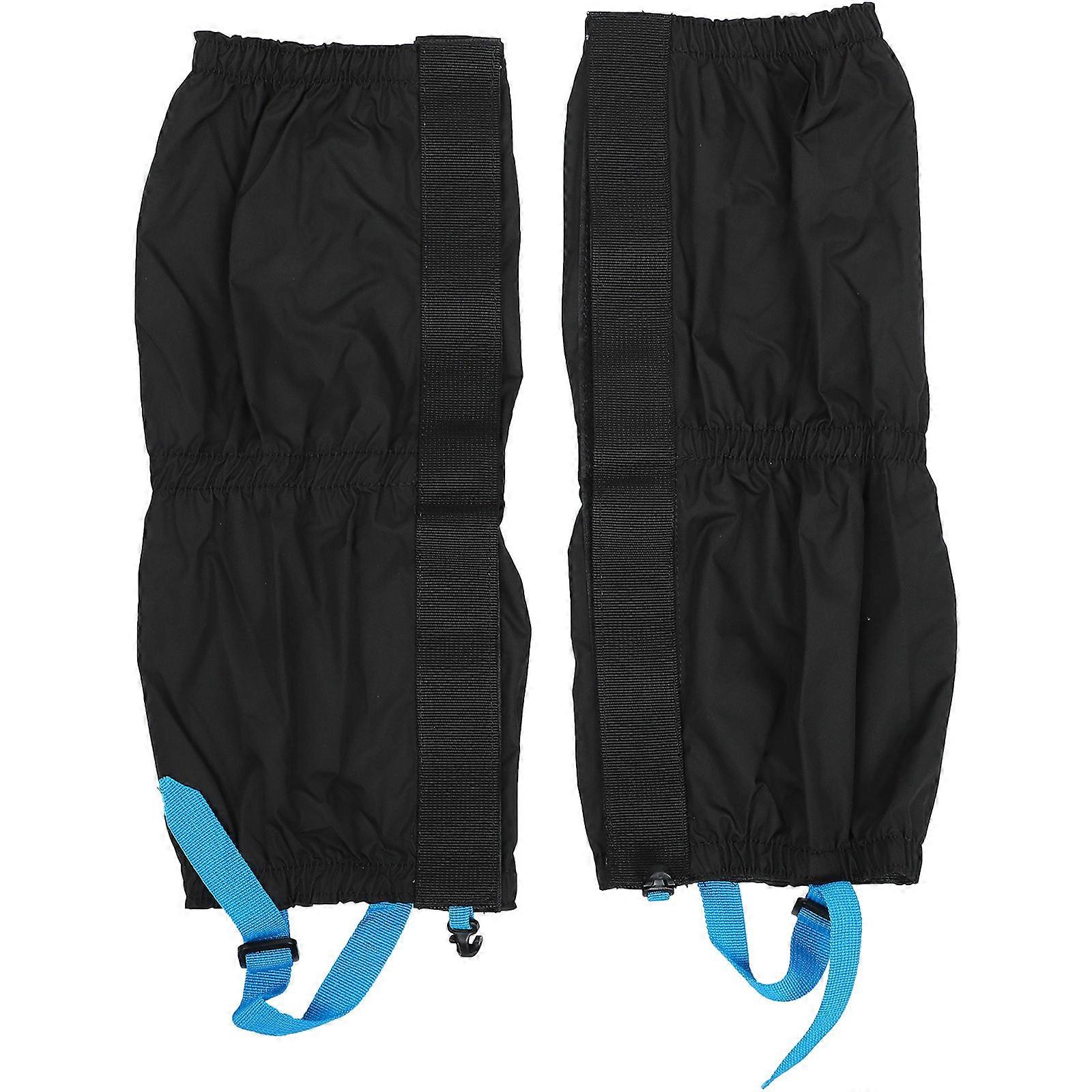 Windproof Hiking Gaiters for Climbing Black Stretchable Material Ensures Wear Resistance 1 Pair