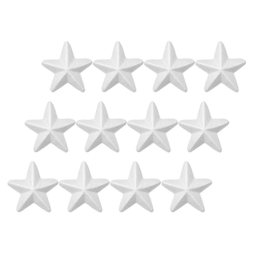 White Foam Star Shapes Stars for Craft Projects Party Decor Foam Material for Kids 12Pcs