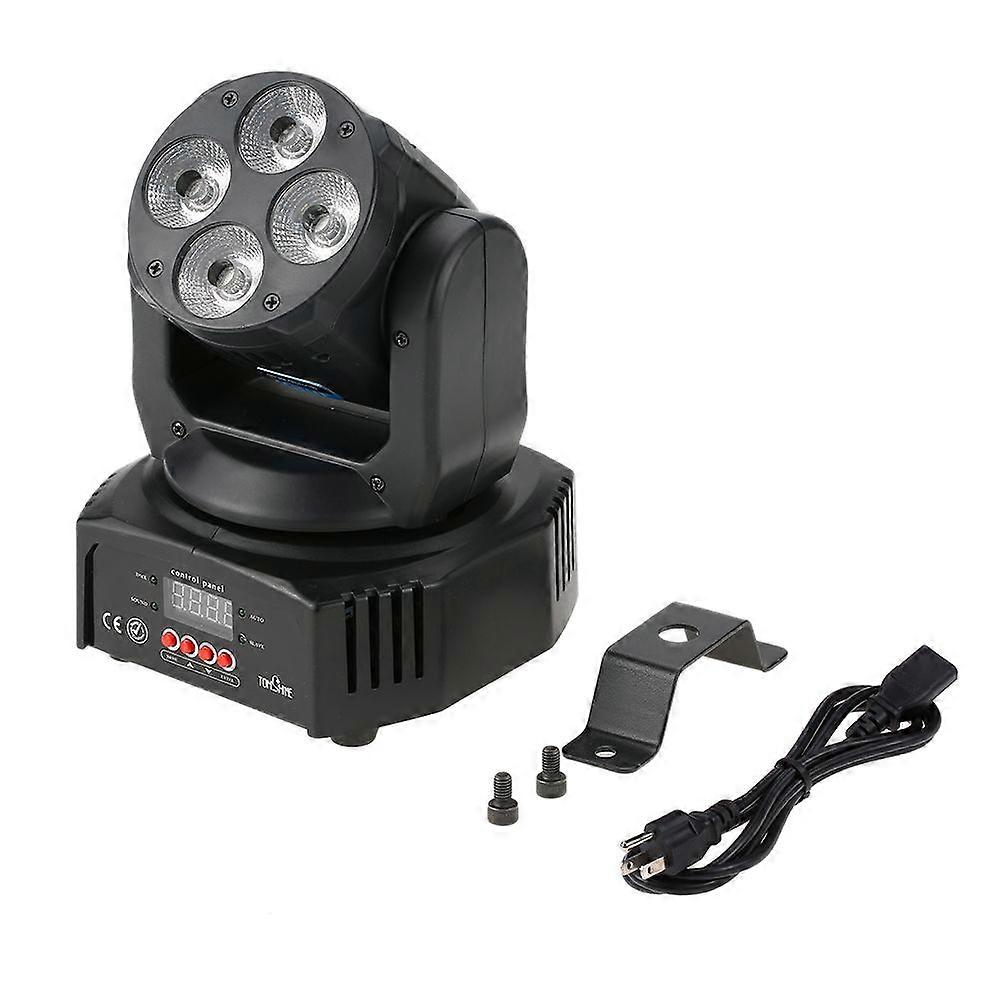 Tomshine 60W 4 LEDs RGBW+Amber+UV 6-in-1 Washing Effect Moving Heads Stage Light AC90-240V 16/18 Channels Sound Activation Auto DMX512 Master-Slave Mo