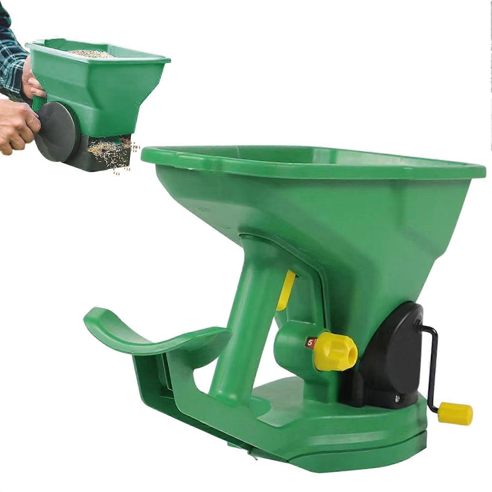 Hand Crank Seeder – Efficient Broadcaster Spreader Handheld Portable Handheld Seeder Power Spreader For Precision Planting