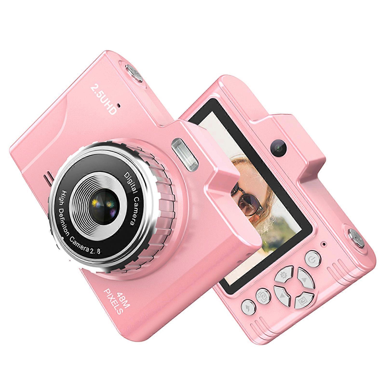 2.5K Digital Camera Digital Video Camera Kid Camera 48MP CCD Camera 2.8 Inch Screen 16X Zoom Anti-Shake Built-in LED Fill Light Battery Birthday Chri
