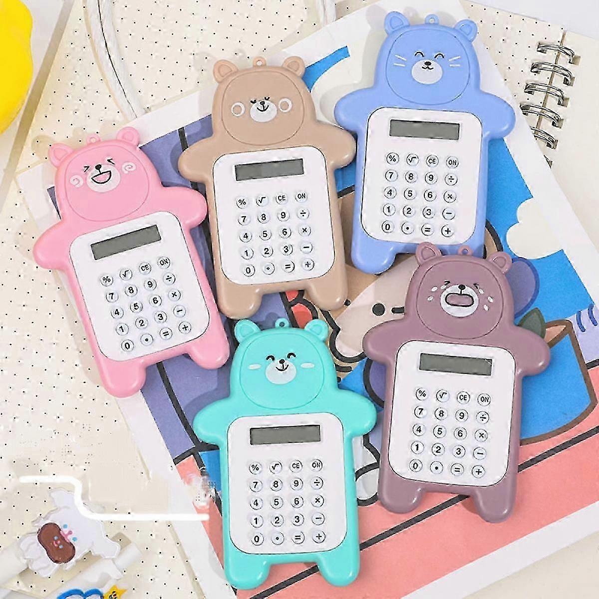 Portable Cute Cookies Style Key Chain Calculator,Mini Calculator,Student Pocket Calculator with Candy Color,(Pink)