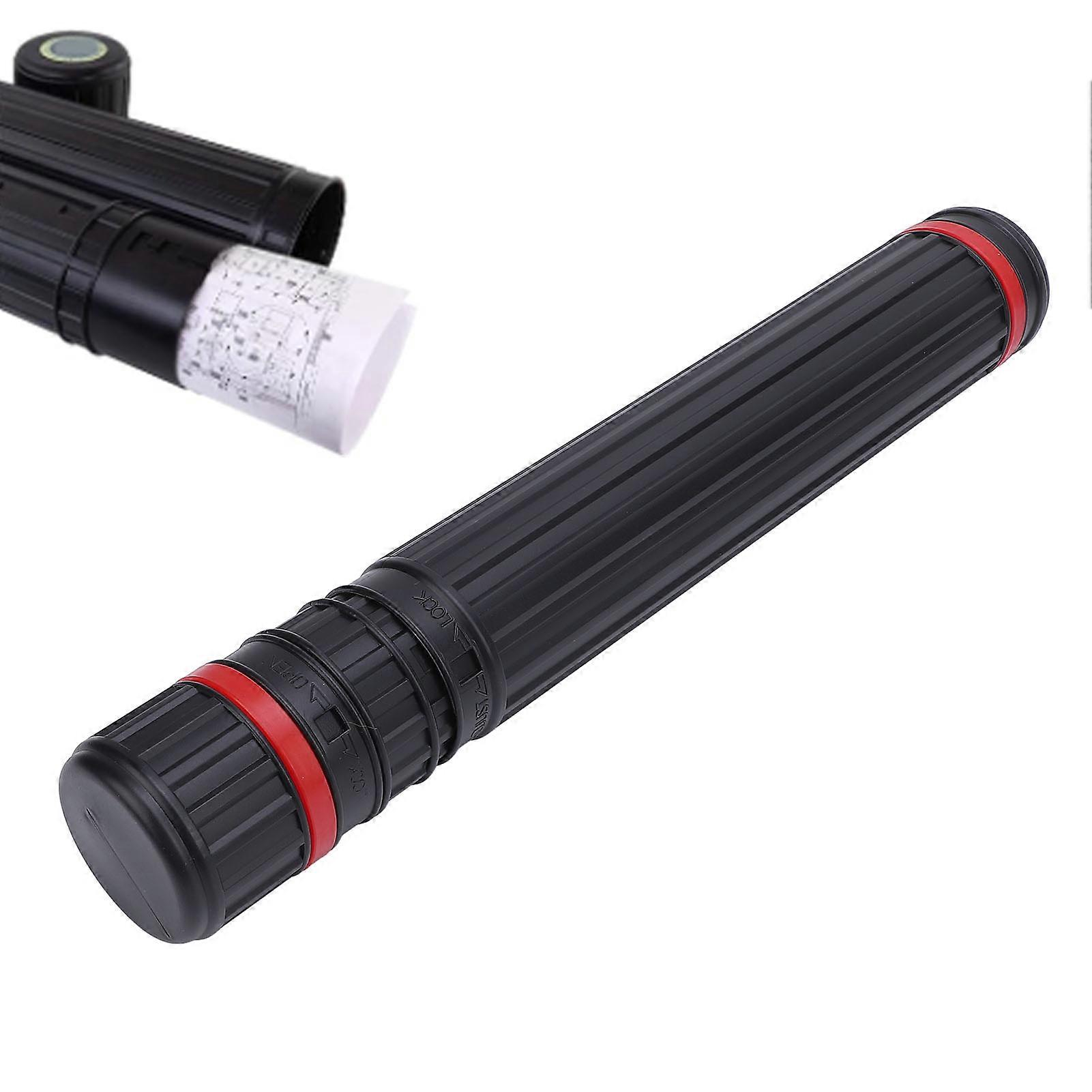 Expandable Black PVC Telescoping Poster Storage Mailing Tube