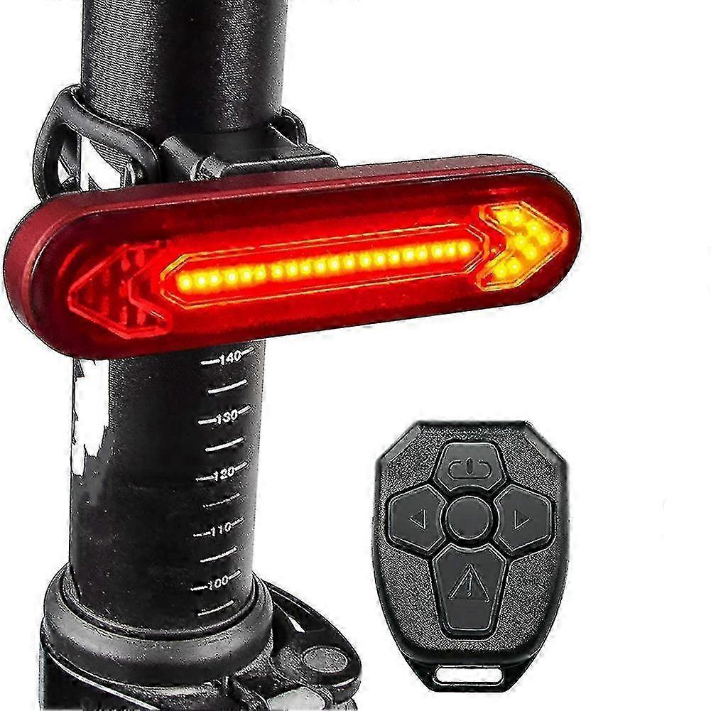 Rechargeable LED bicycle taillight, 36 lights + 2-color tire lights, 6 modes with wireless remote control
