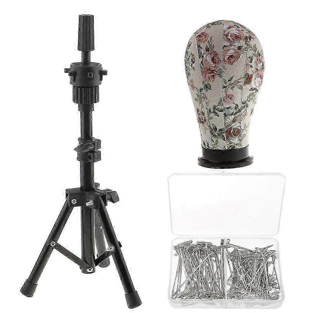 2025 22 inch Mannequin Cork Canvas Block Head T Needle Pins Wigs Making