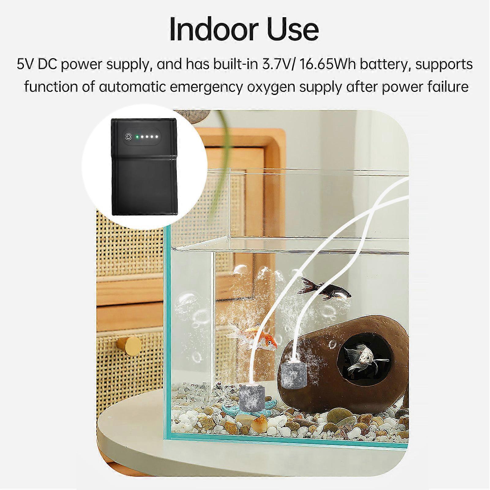 5W 6V Solar Oxygen Air Pump Kit for Aquarium with 2 Bubble Stones