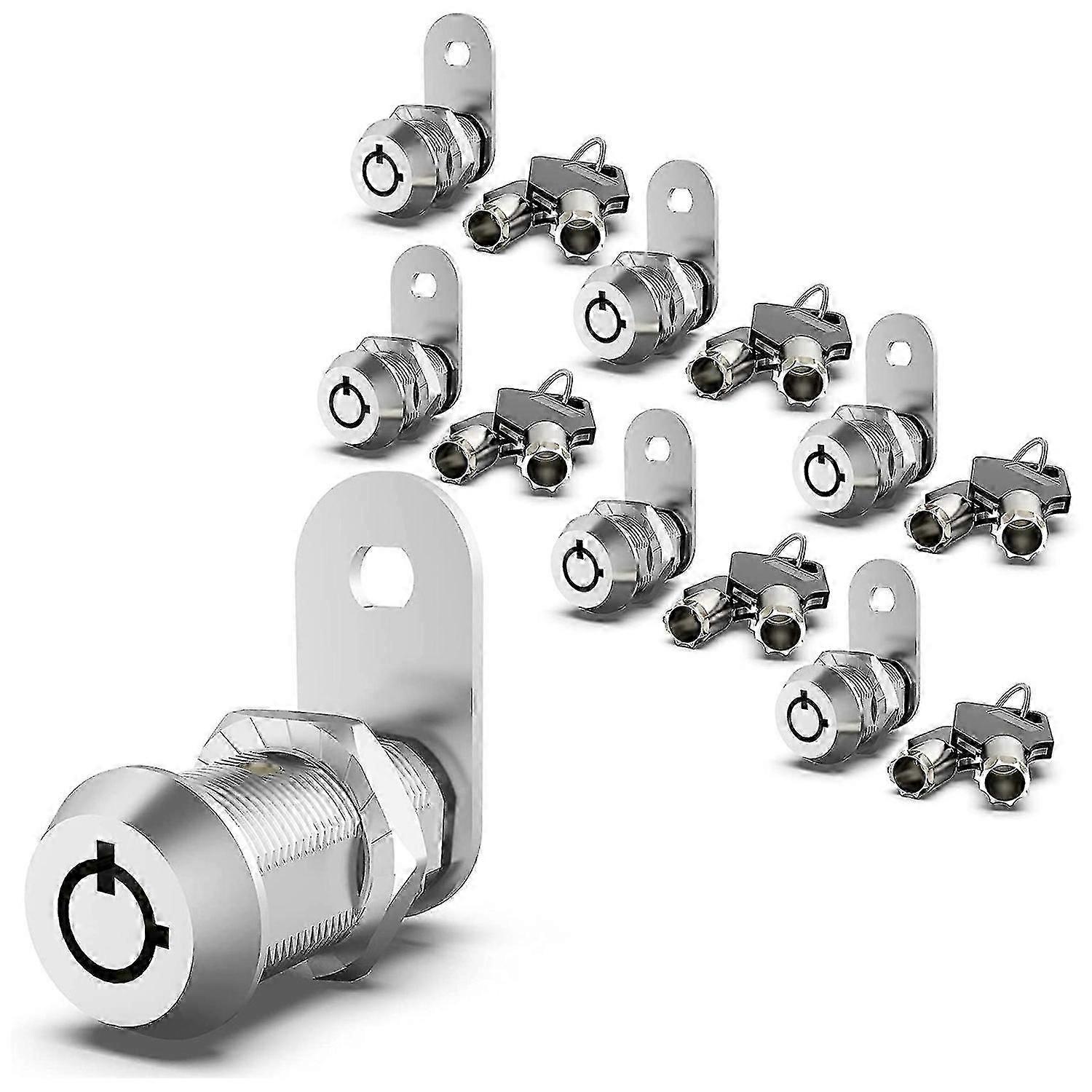6 Pack Upgraded Cam Lock RV Storage Locks, Keyed Alike 5/8 Inch Cabinet Locks for RV Storage Door To