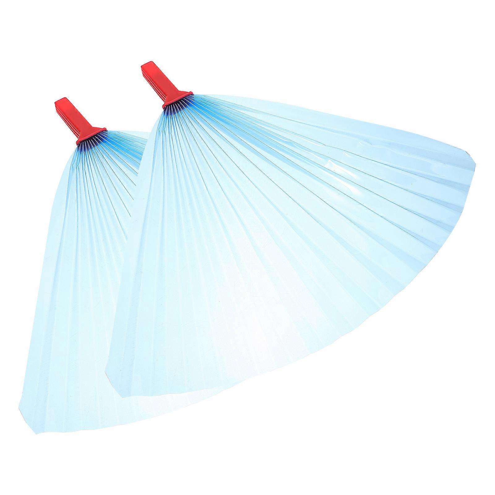 Sky-blue Chinese Style Handheld Fans for Performance Portable Plastic Fans with Excellent Texture